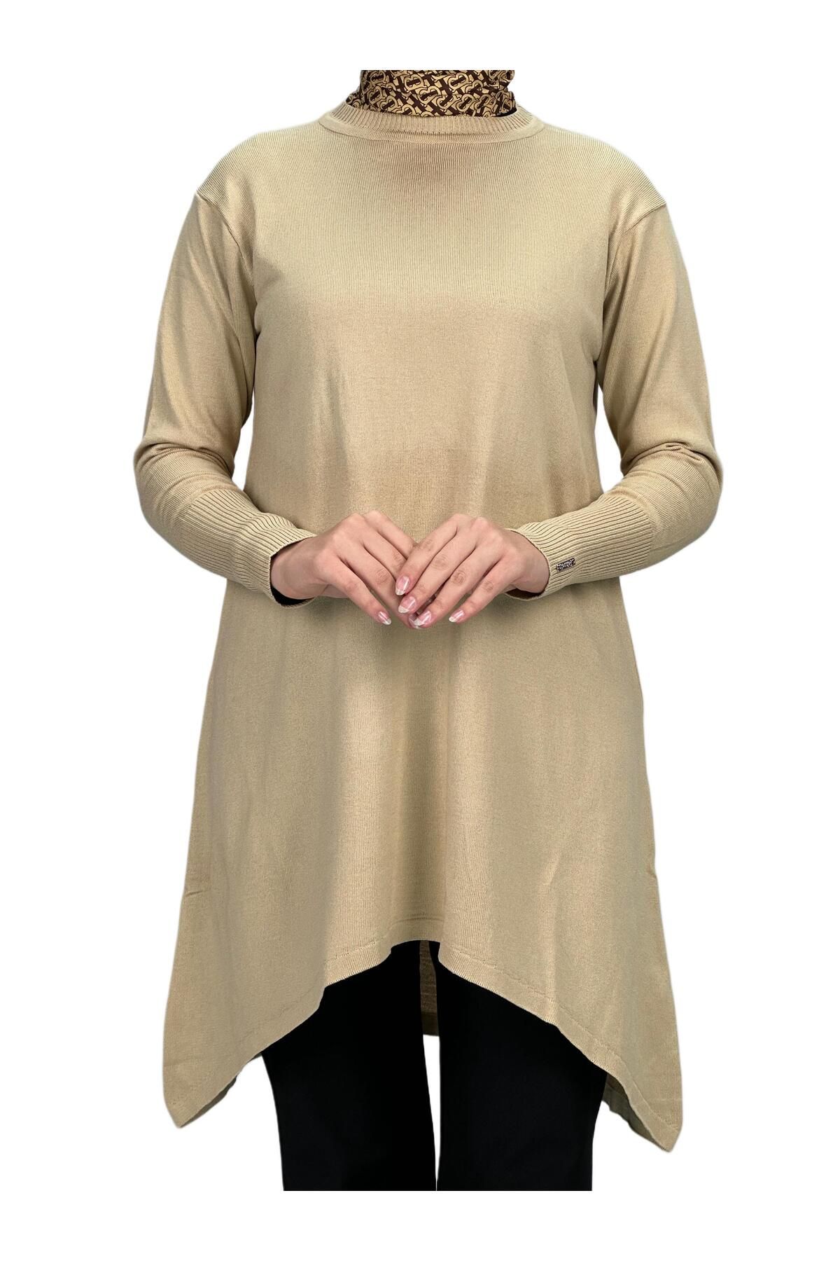 ottoman wear-Mercerized Cream Knitwear Tunic - Otw884 3