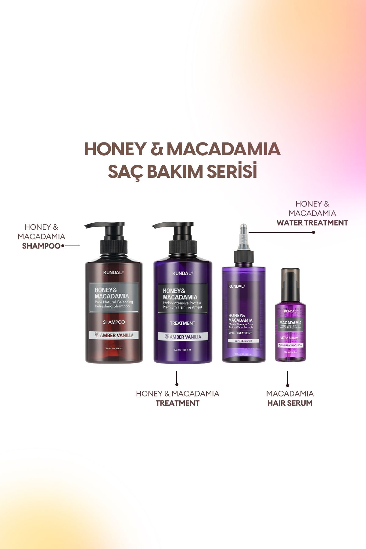Kundal-شامبو KUNDAL Honey & Macadamia Nature 500ml - شامبو العناية المغذي المضاد للكسر من بلاك بيري باي 8