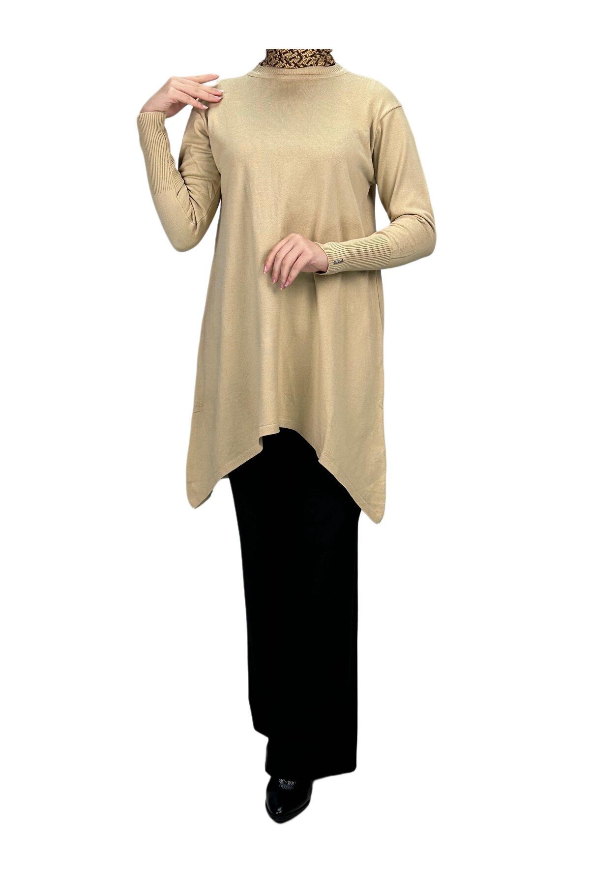 ottoman wear-Mercerized Cream Knitwear Tunic - Otw884 1