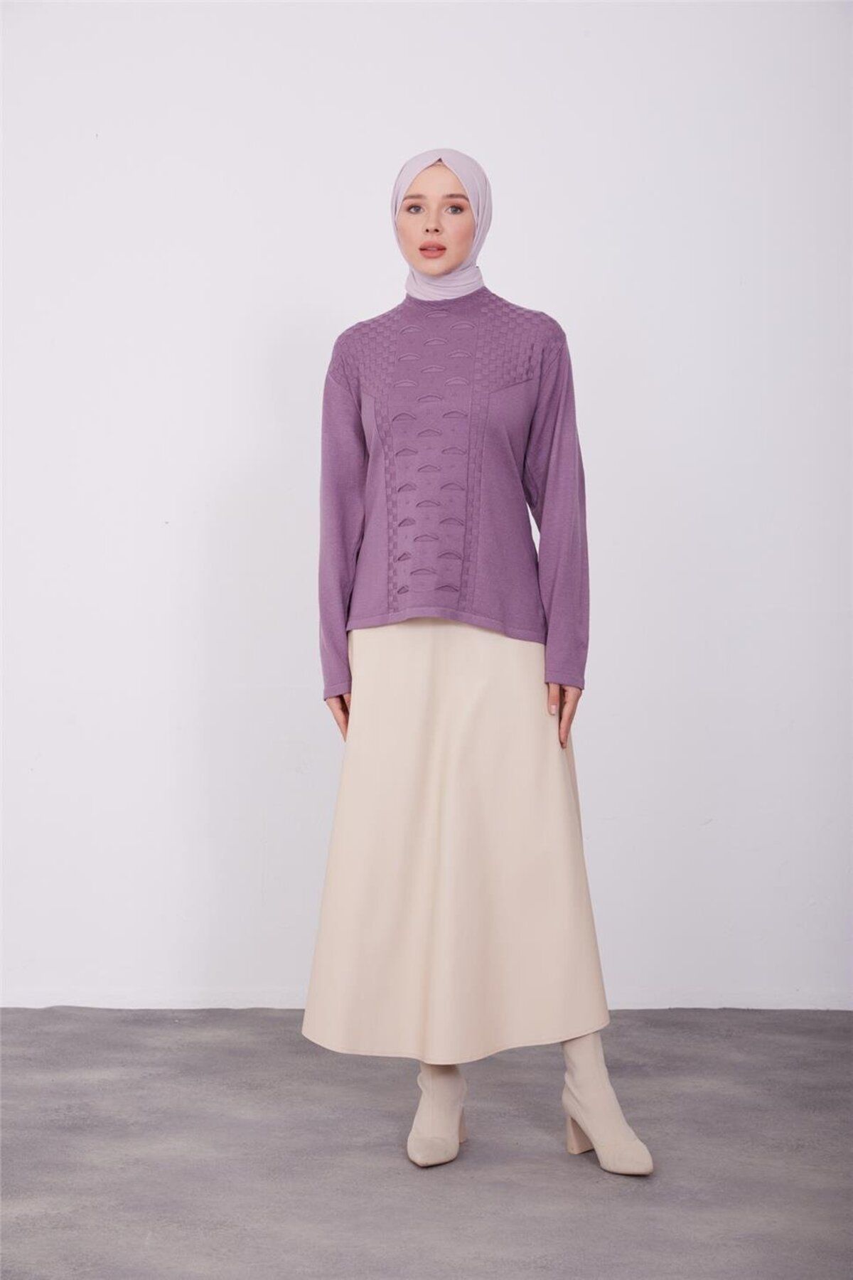 Armine-Lilac Sweater - Model 23Kd9006 2