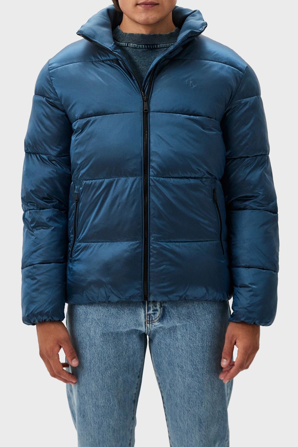 Calvin Klein-Glossy Looking Quilted Stand Collar Men's Puffer Jacket - J30J 326097 Cdo 1