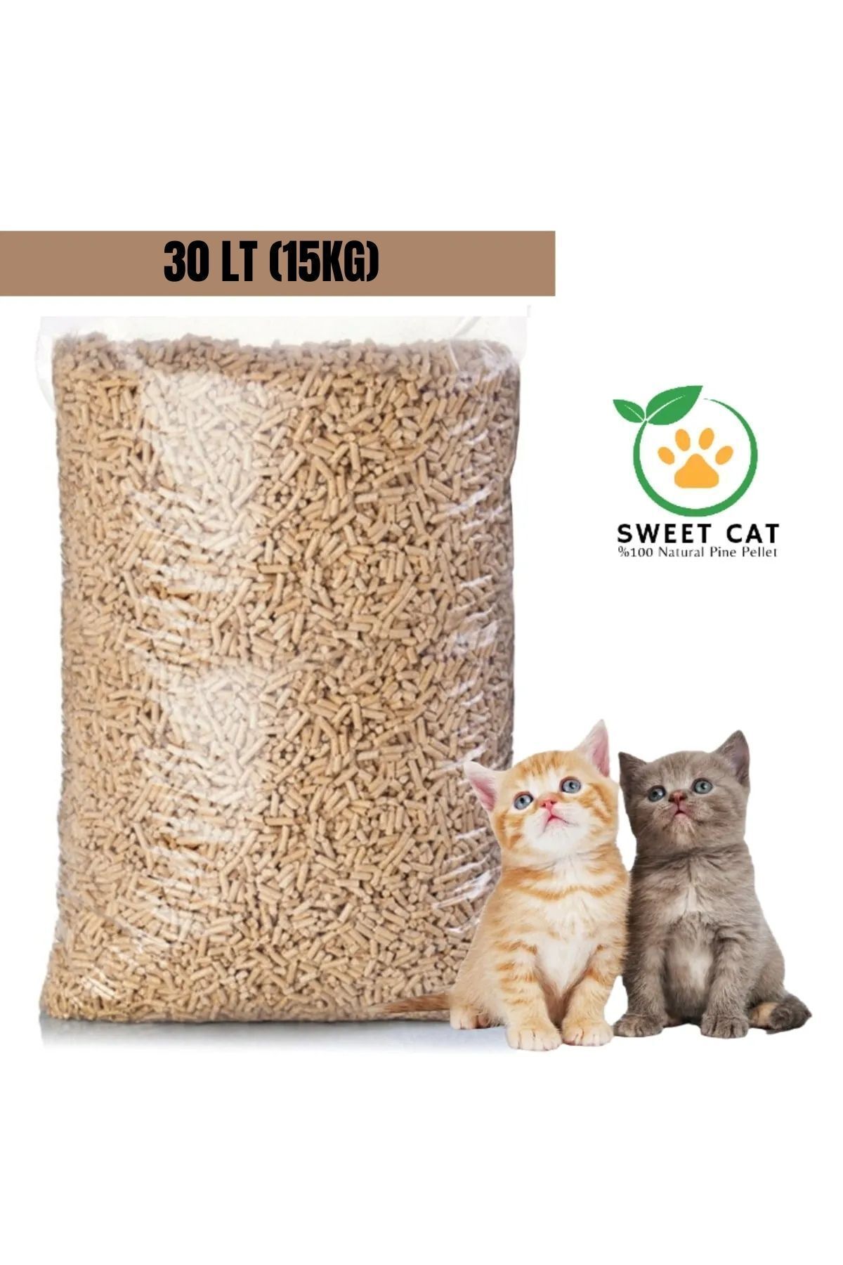 Sweet Cat Kedi Kumu %100 Doğal Çam Pelet 30 Lt (15 KG)