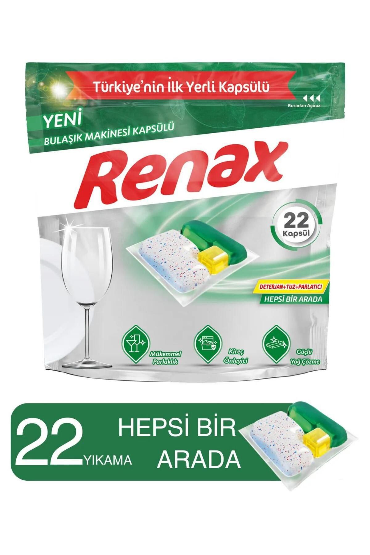 RENAX Bulaşık Makinesi Kapsülü Hepsi Bir Arada 22 Li