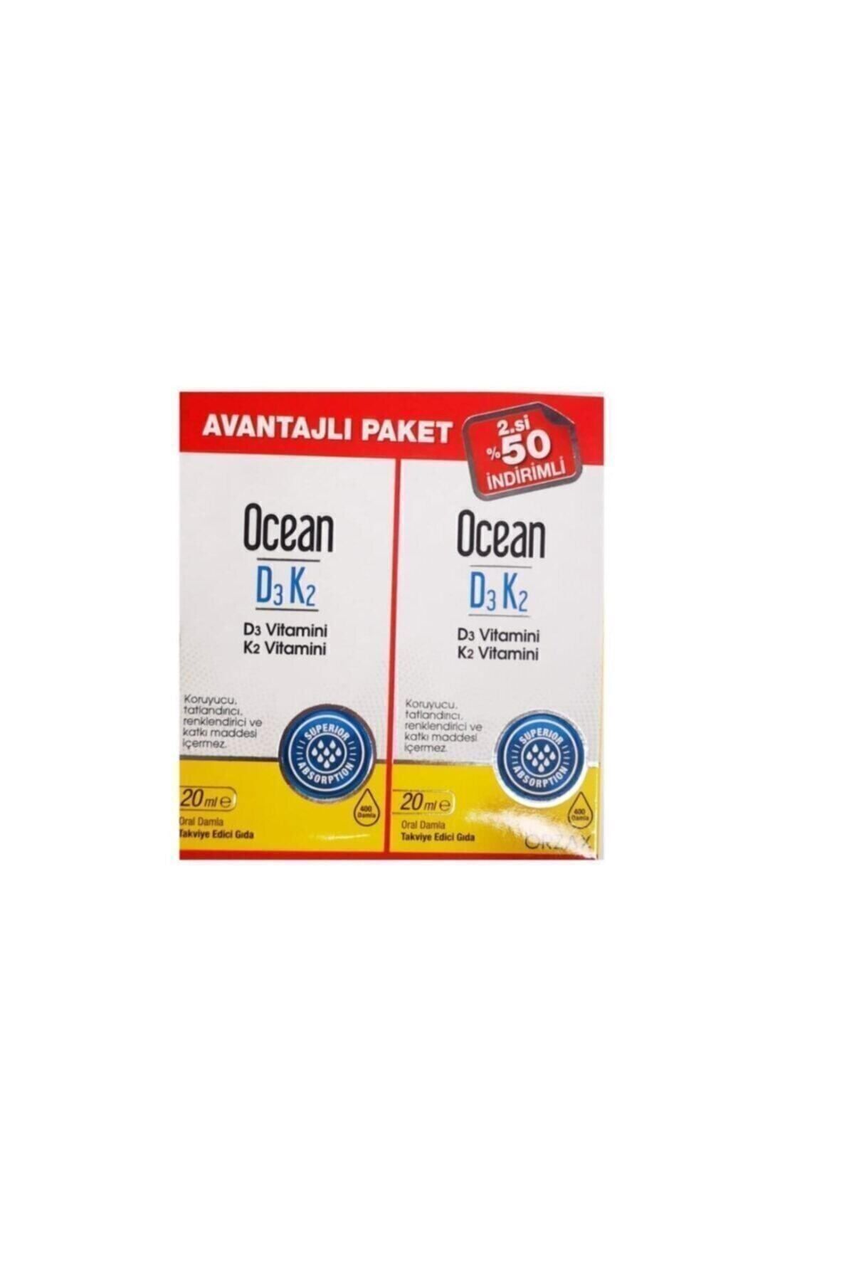 Ocean Ocean Vitamin D3k2 Damla 20 Ml 2'li Avantaj Paket