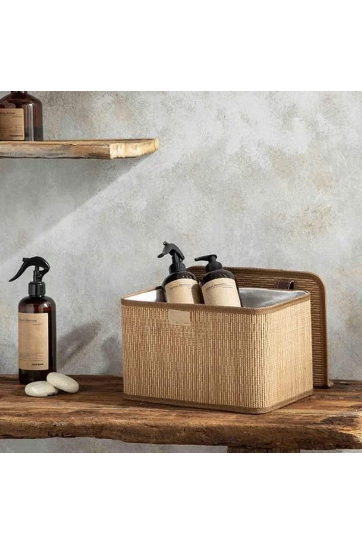 STOREMAX htpshopmx Home Gina Bambu Saklama Kutusu 33X23X20 cm Açık Kahverengi str http 1092444