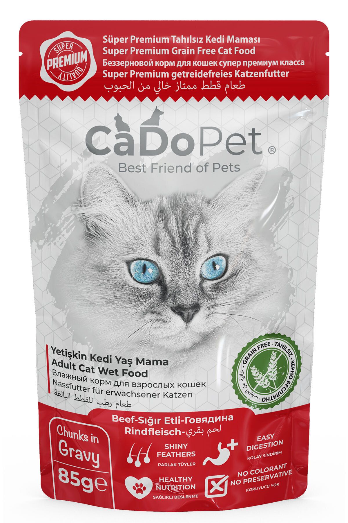 Evcil Şehri Yaş Kedi Maması Sığır Etli 85g 3lü Paket