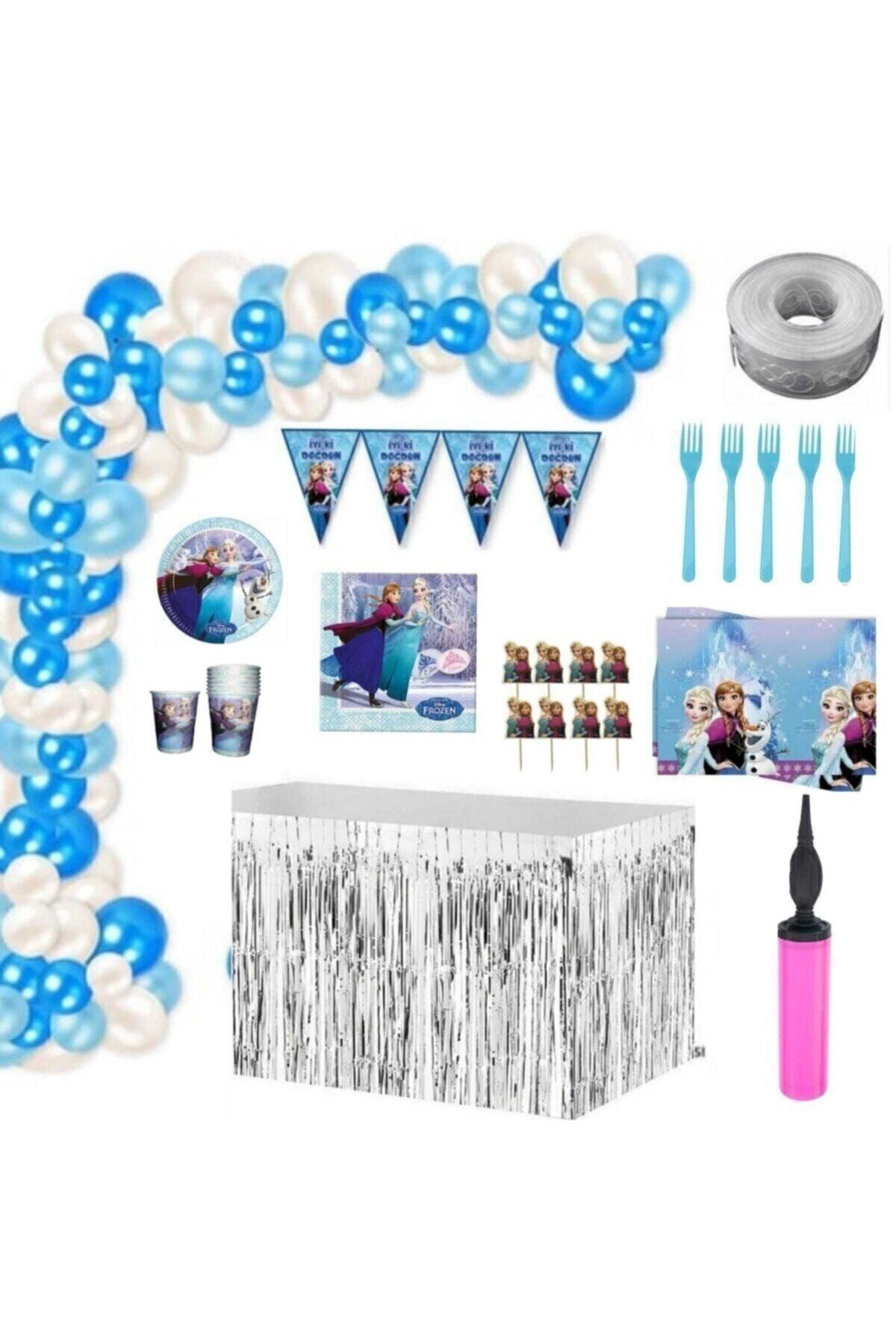 mercantoptan Frozen Ve Elsa Elsa Elza Anna Olaf Frozen Lüks Doğum Günü Parti Seti 16 Kişilik