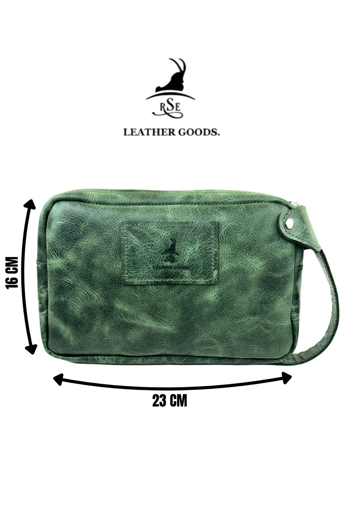 Rse Leather Goods-Pistachio Model Genuine Leather Handbag / Unisex / Stylish Design 2