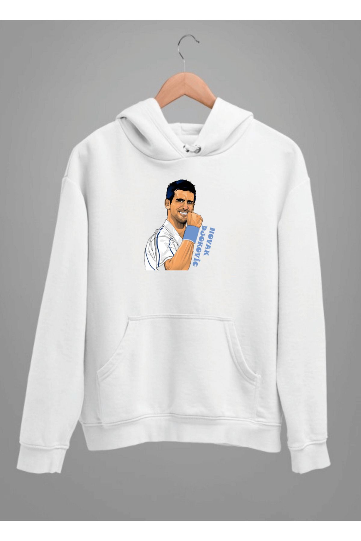 ESTİLİVO-Novak Djokovic Unisex Tennis Sweatshirt - Men's and Girls' Women'S, Regular Wear, Knitwear, Oversize Sweat Hoodie 1