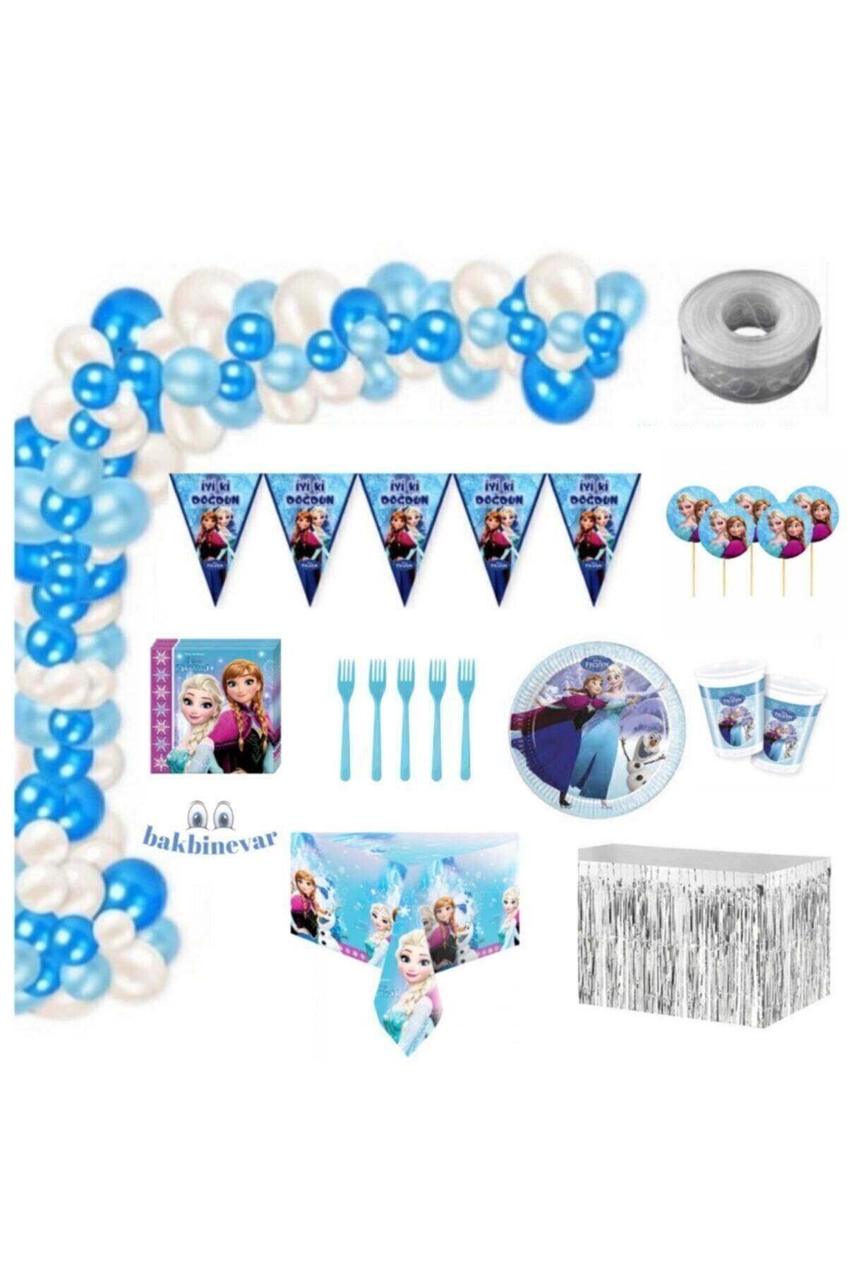 Frozen Elsa Elsa Parti Seti Maxi 16 Kişilik Frozen