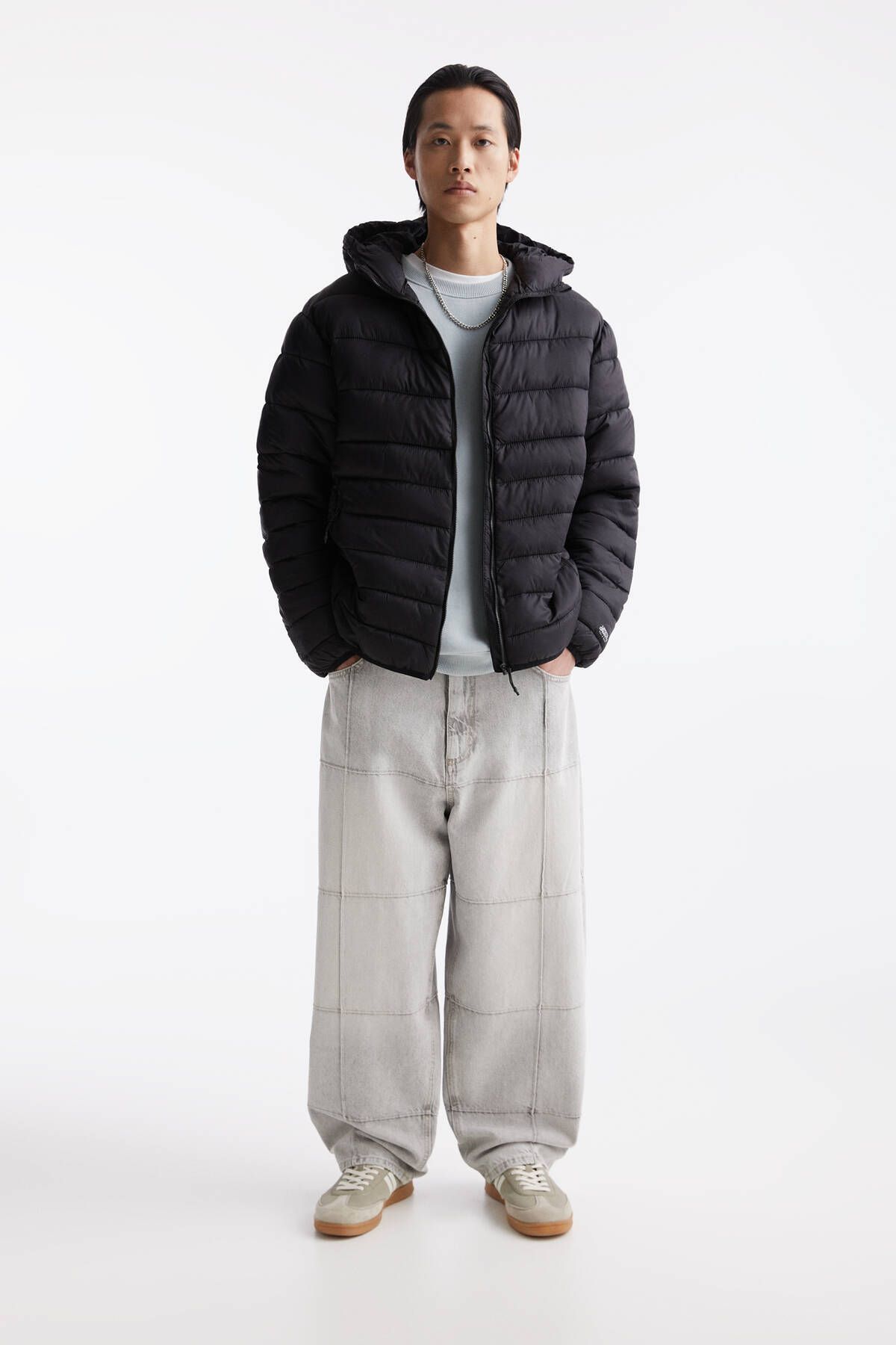 Pull & Bear-Lightweight puffer jacket with hood 2