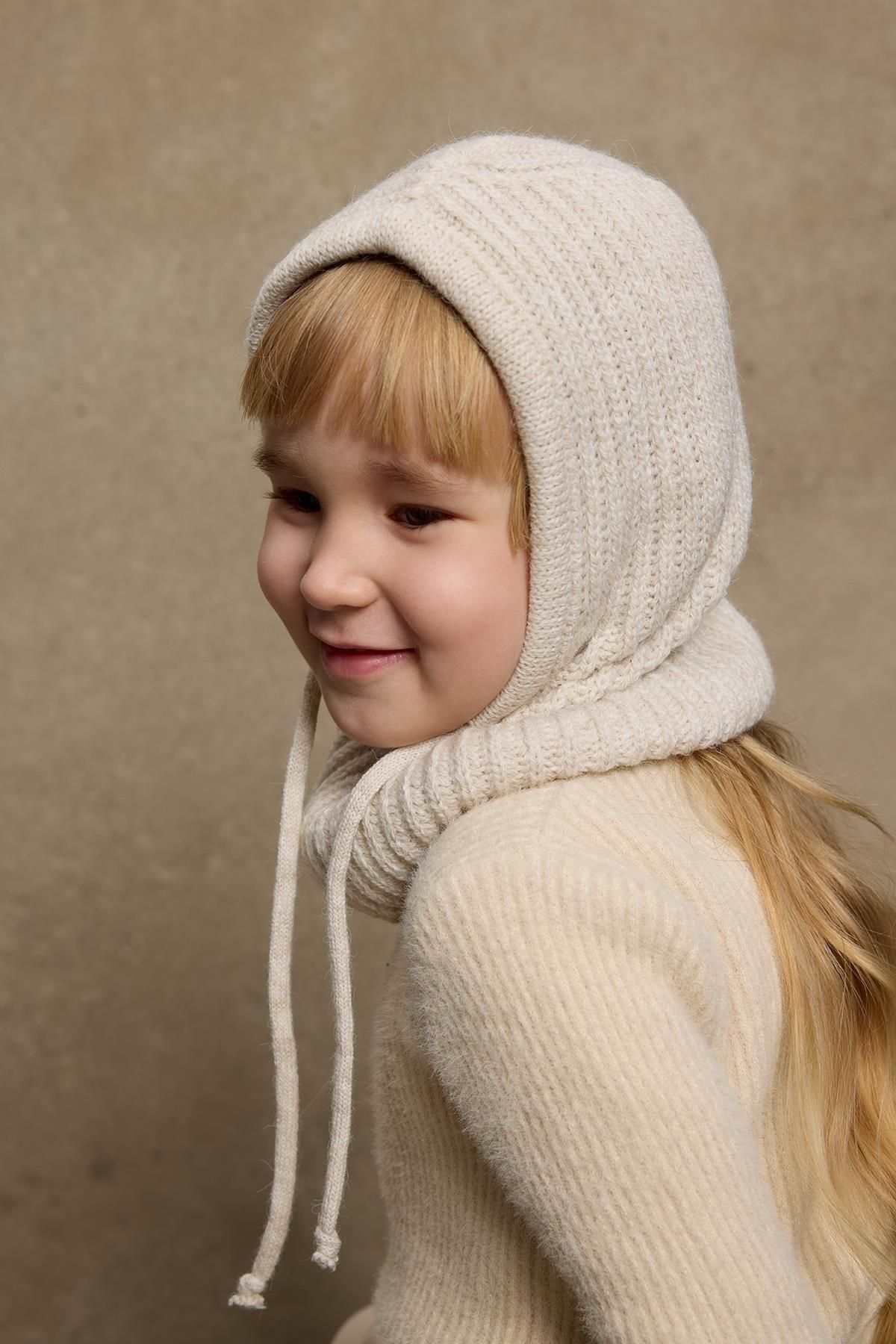 Fahhar Kids-Drawstring Snow Beanie Stone for Child 4