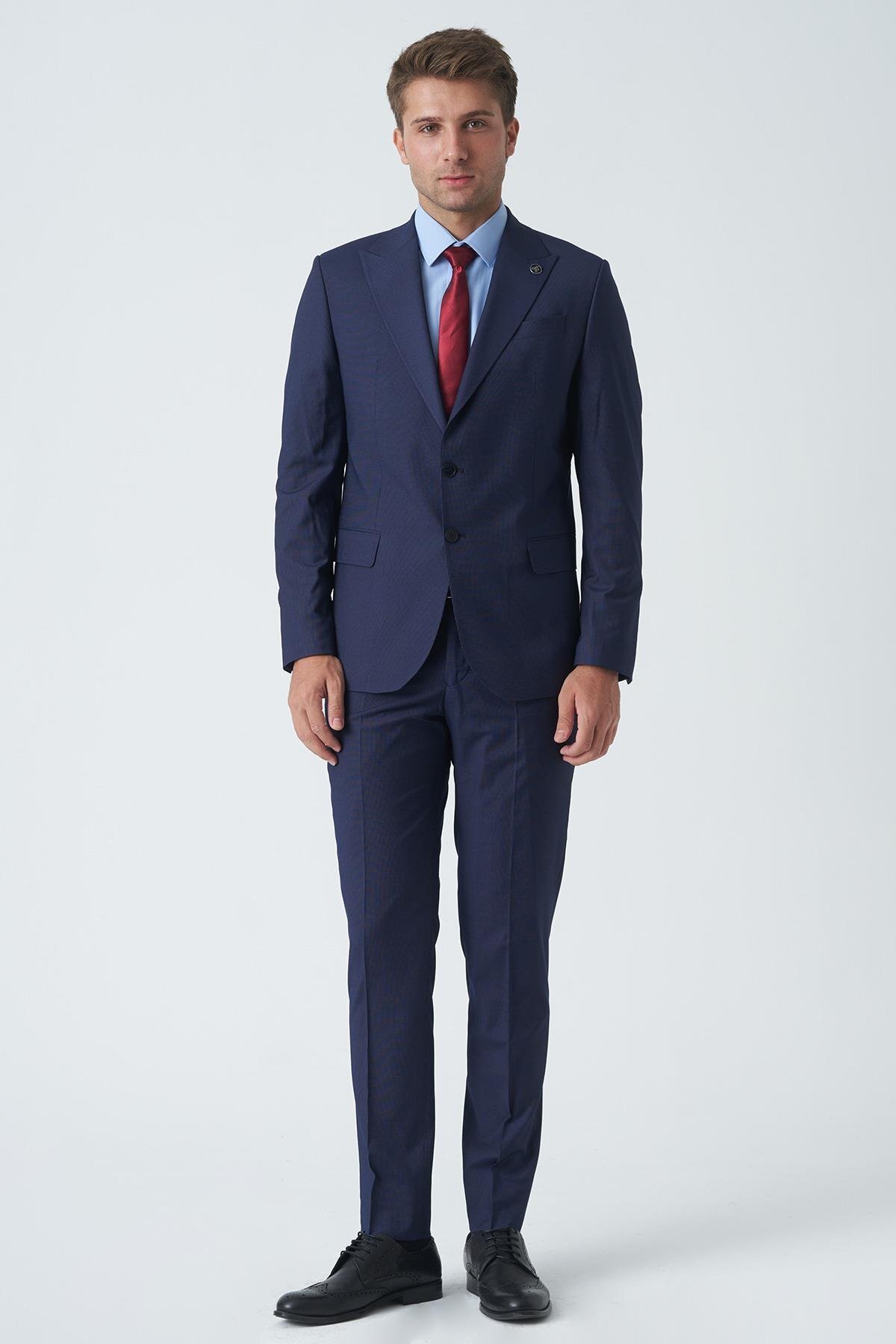 White Stone Kingston Upon Hull T2470 Slim Fit 6 Drop Stretch Fabric Suit Patterned