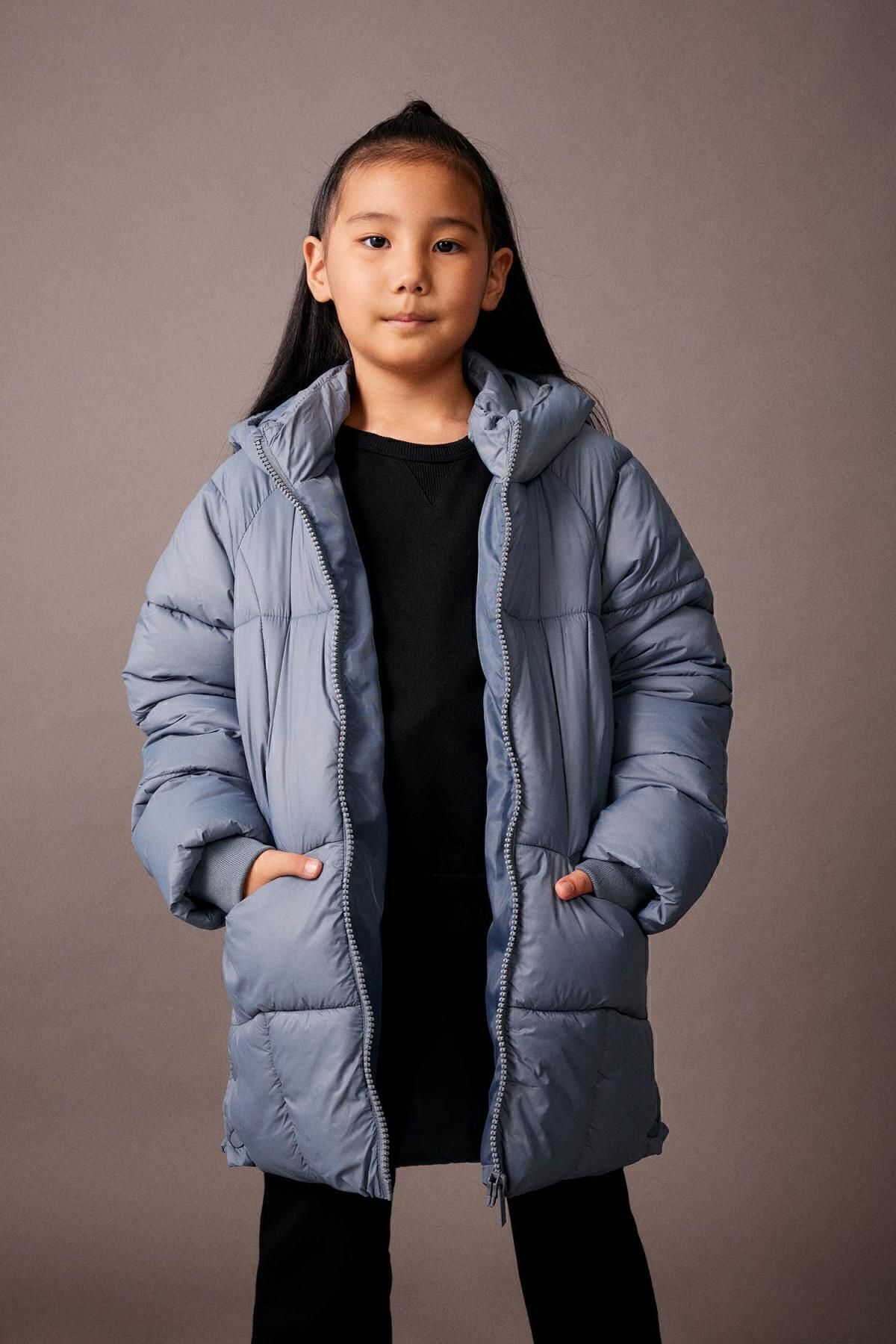 DeFacto-Girl - Water Repellent Hooded Coat A0900a823au 3