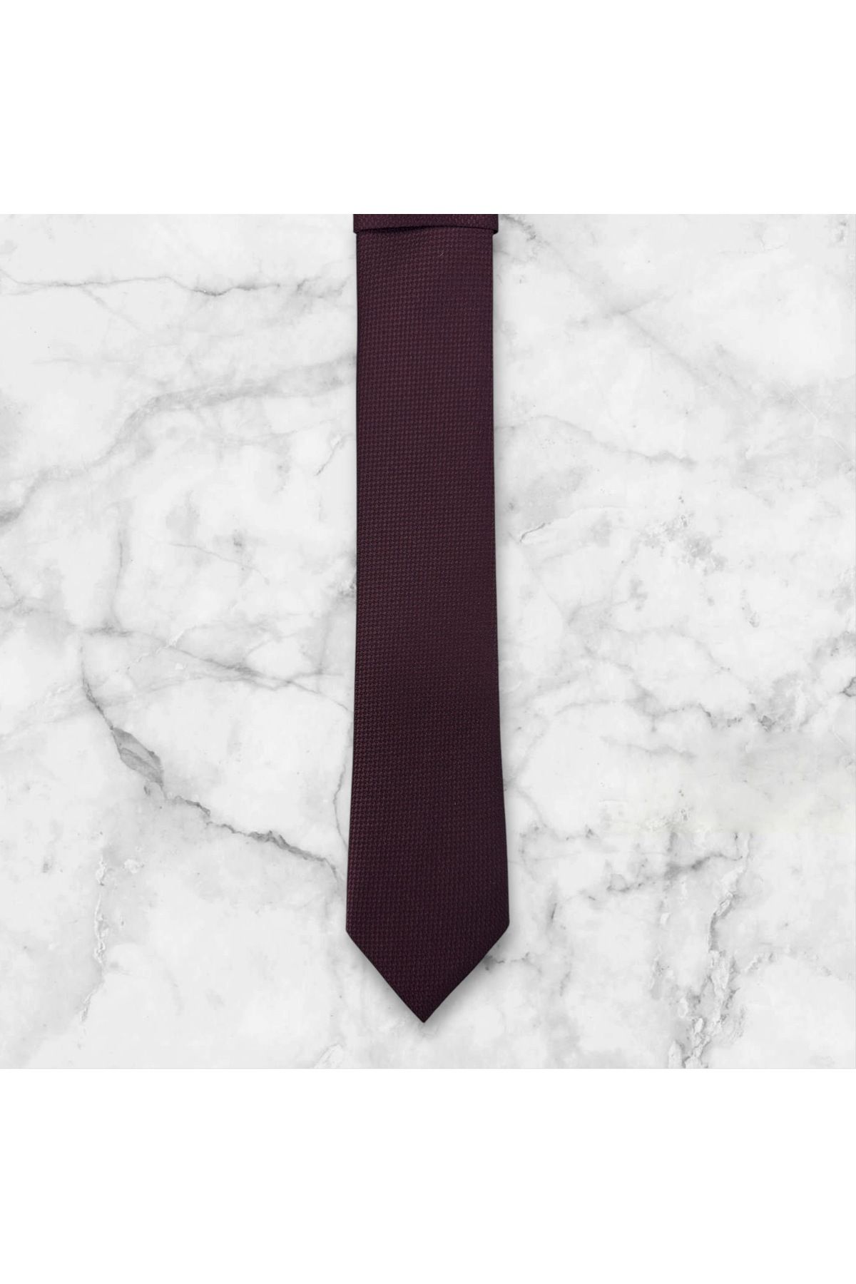 SAVAŞ-Sand Patterned Slim Tie 1