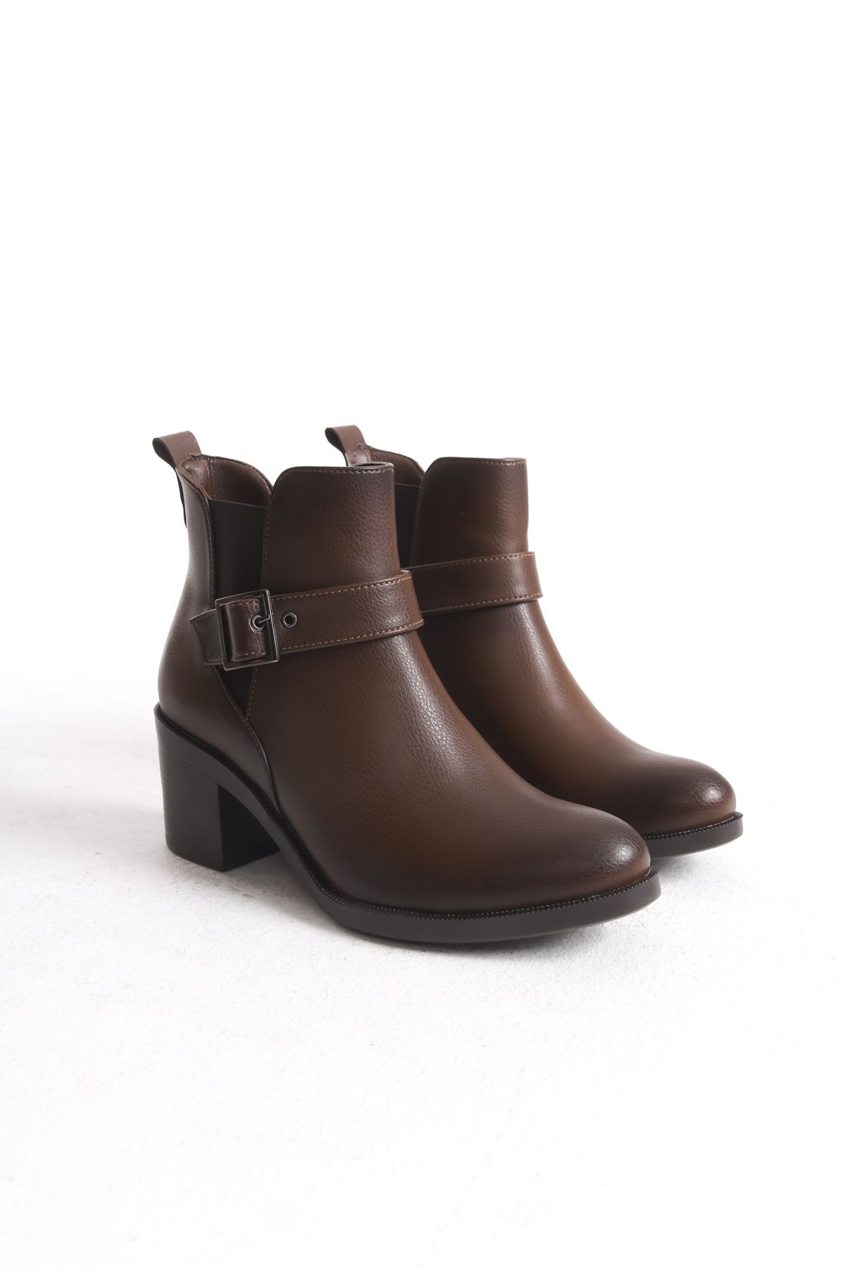 Solo Bag-Women's Flat Elastic Buckle Casual Boots 1