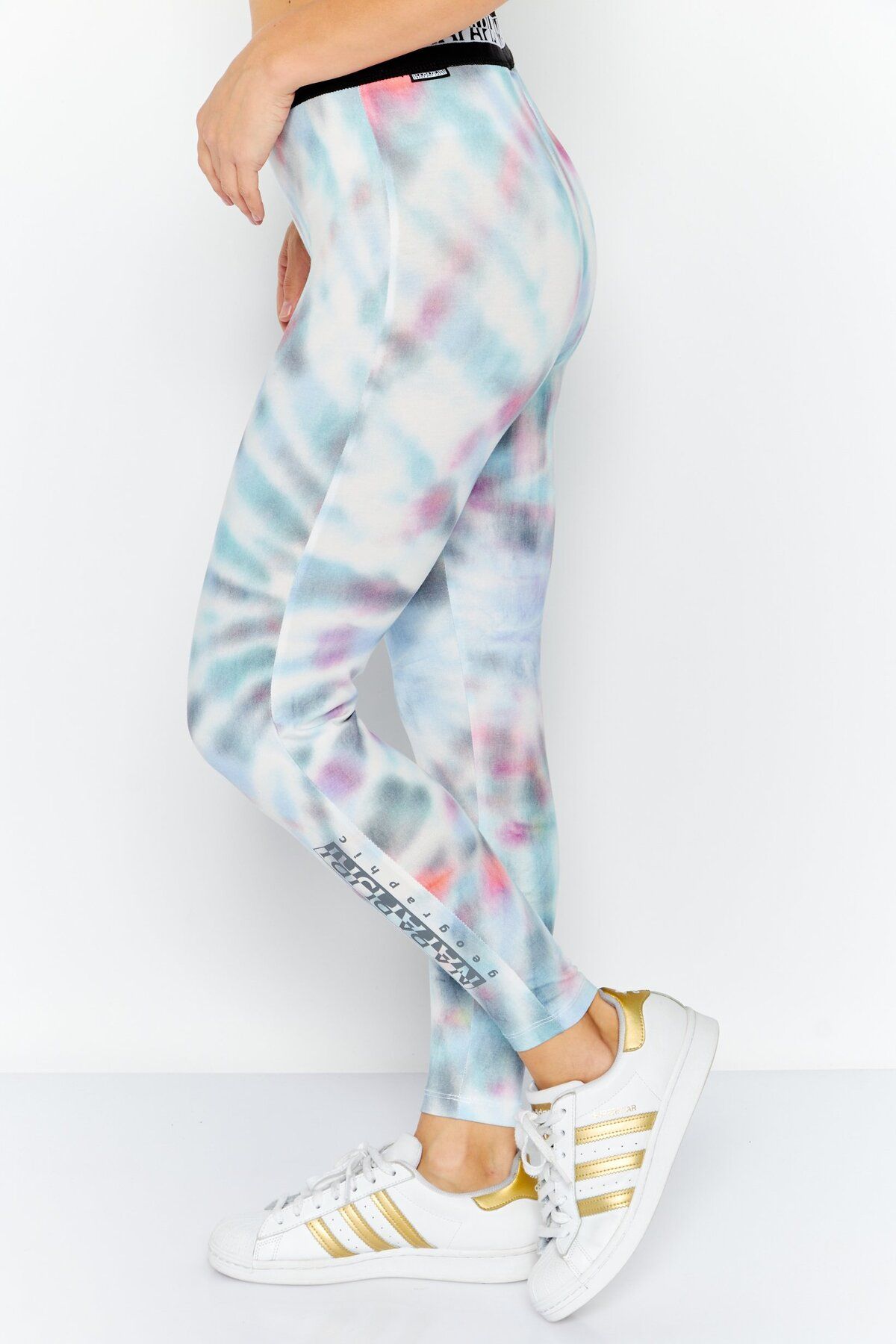 Napapijri-Women 3/4 Tie Dye Leggings, Blue 3