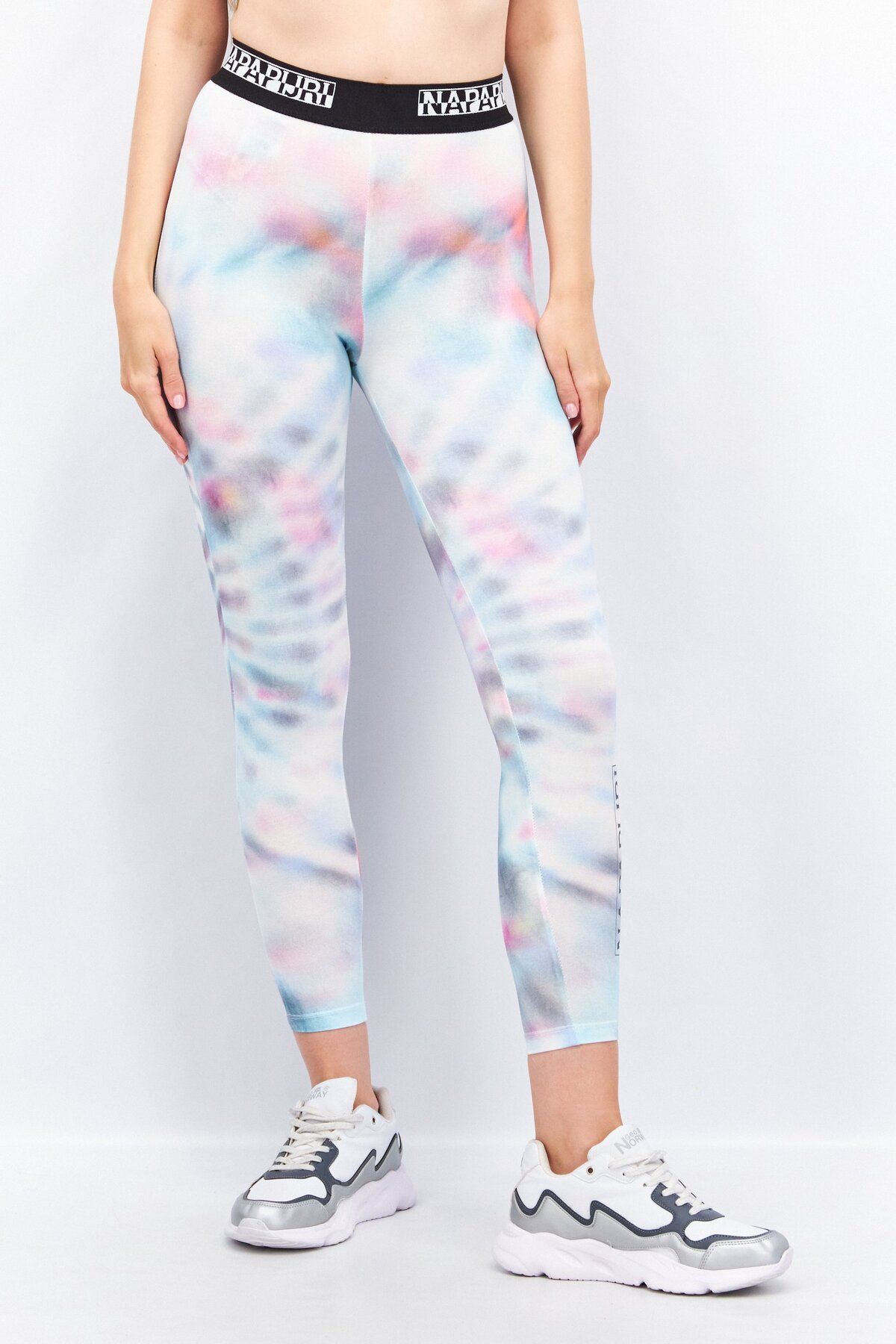 Napapijri-Women 3/4 Tie Dye Leggings, Pink 1