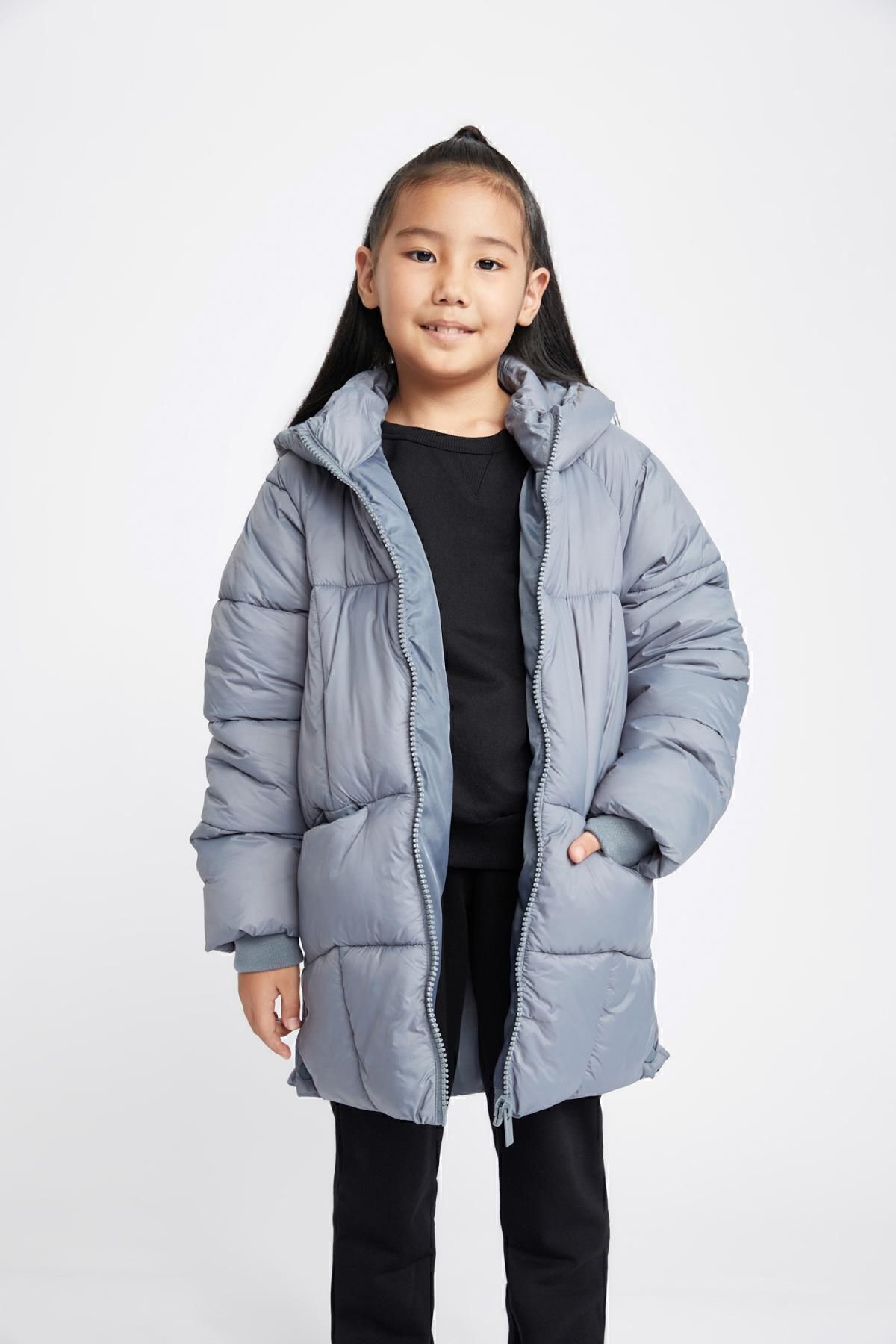 DeFacto-Girl - Water Repellent Hooded Coat A0900a823au 6