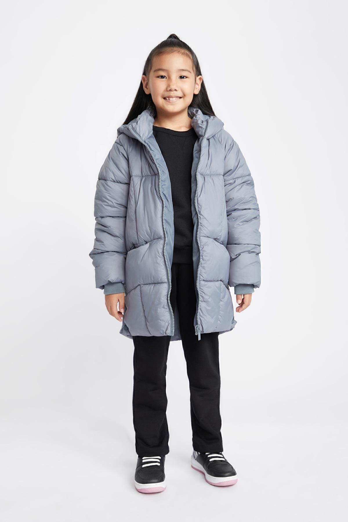 DeFacto-Girl - Water Repellent Hooded Coat A0900a823au 5