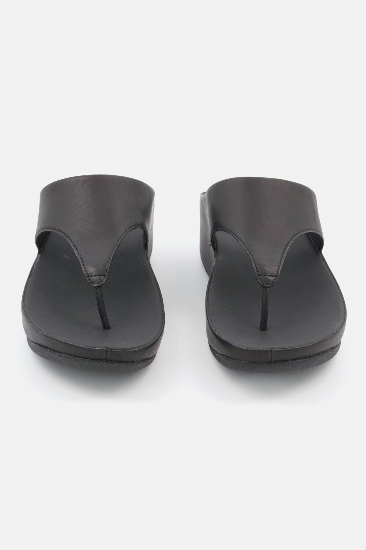 Fitflop-Women Slip On Shuv Leather Toe Post Sandals, Black 4