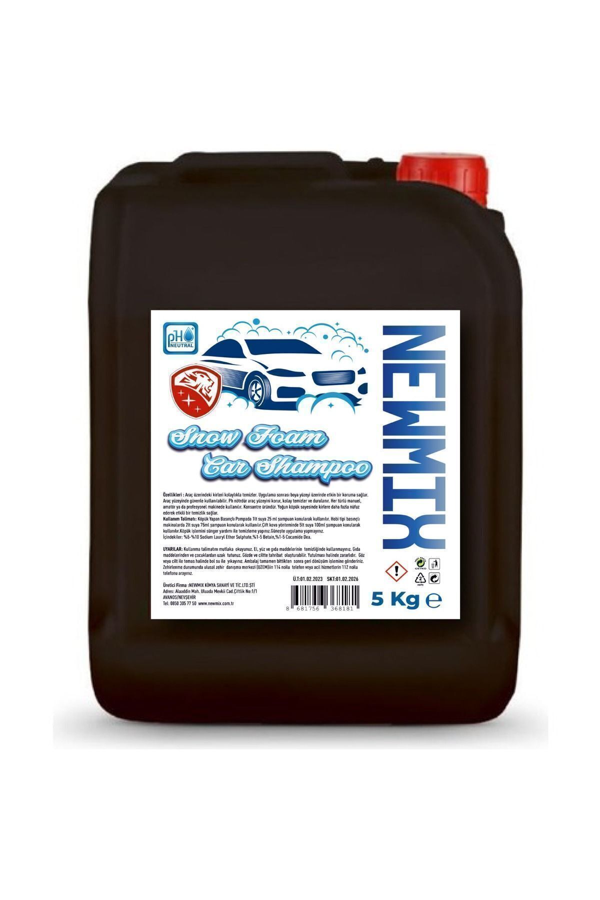 NEWMİX Snow Foam Oto Araba Şampuanı 5 Kg