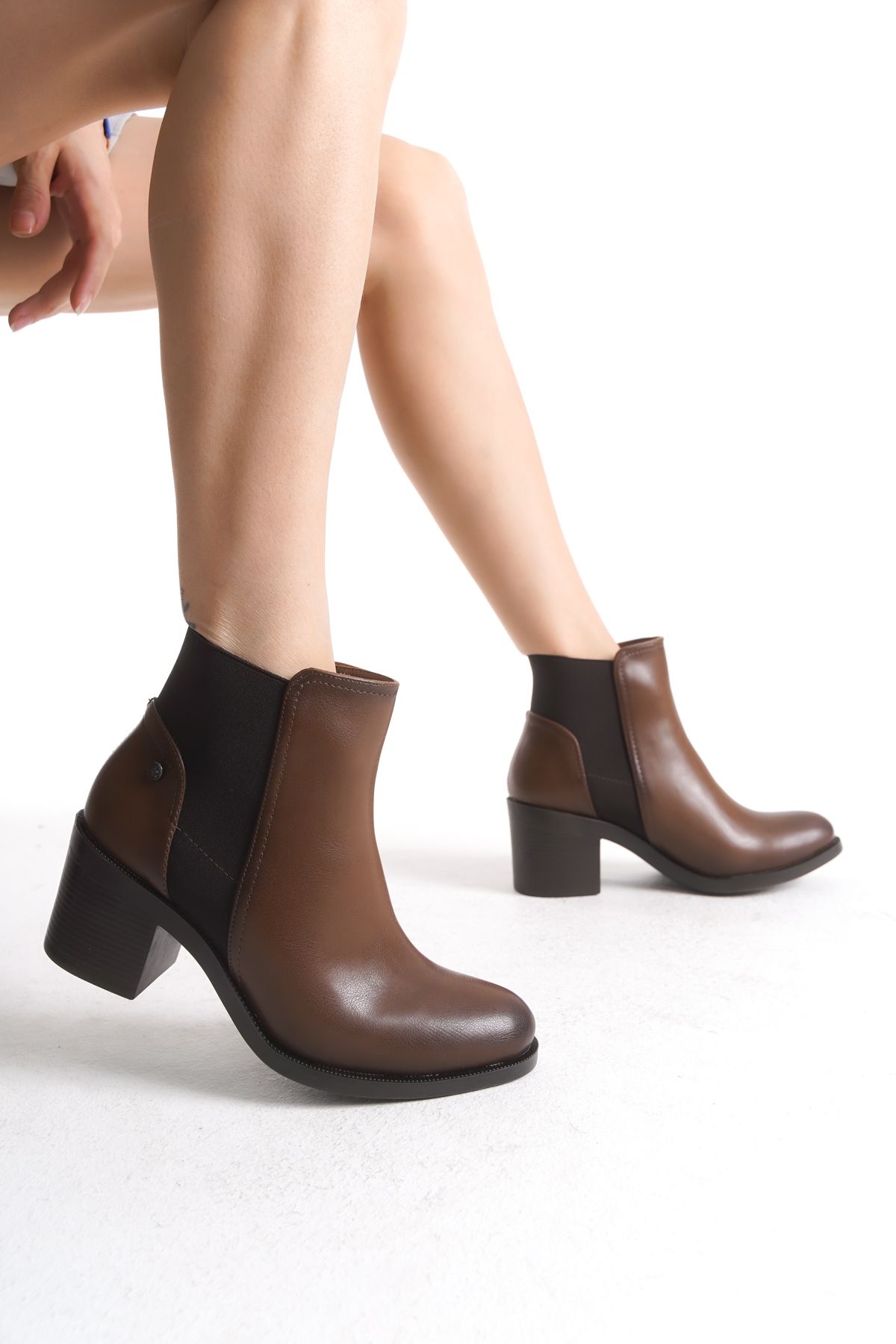 Solo Bag-Women's Flat Elastic Staple Detailed Daily Boots 2