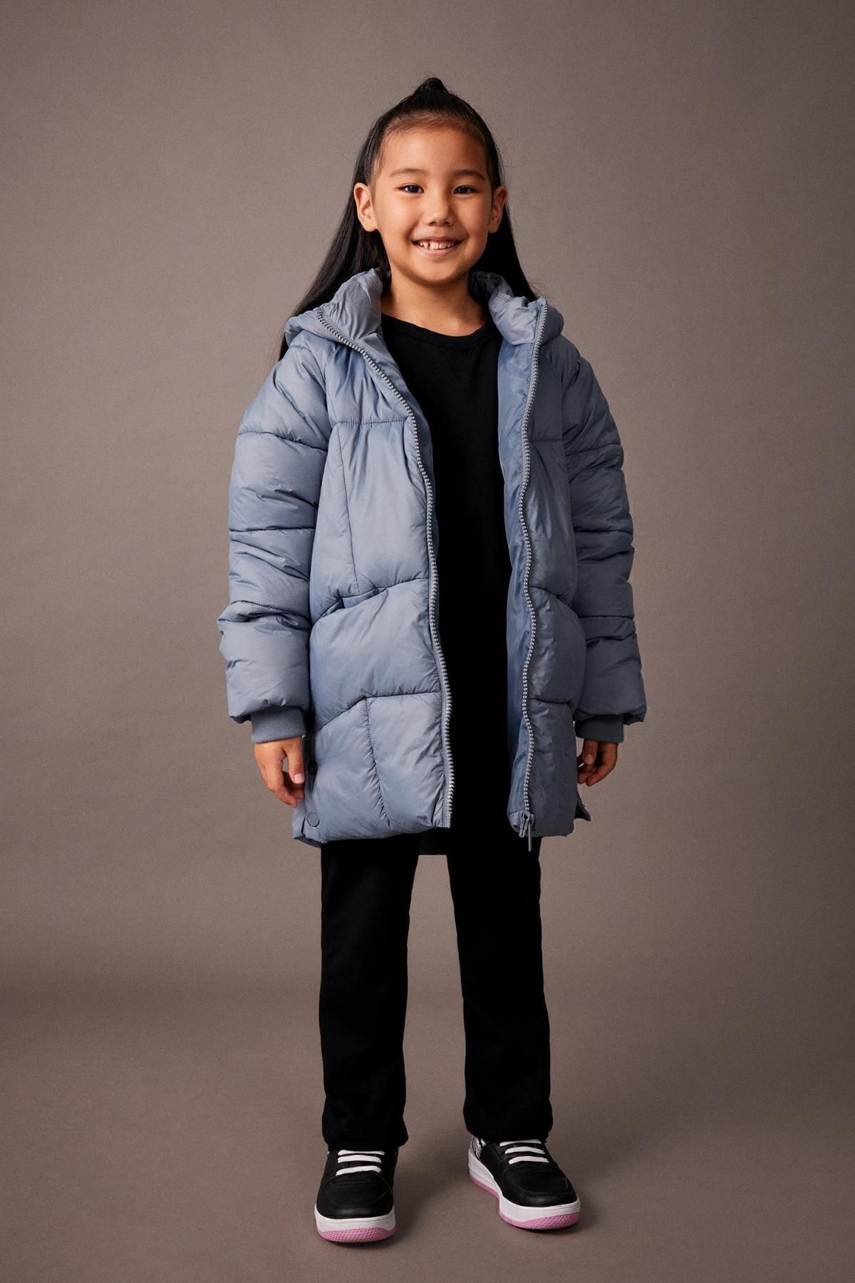 DeFacto-Girl - Water Repellent Hooded Coat A0900a823au 2