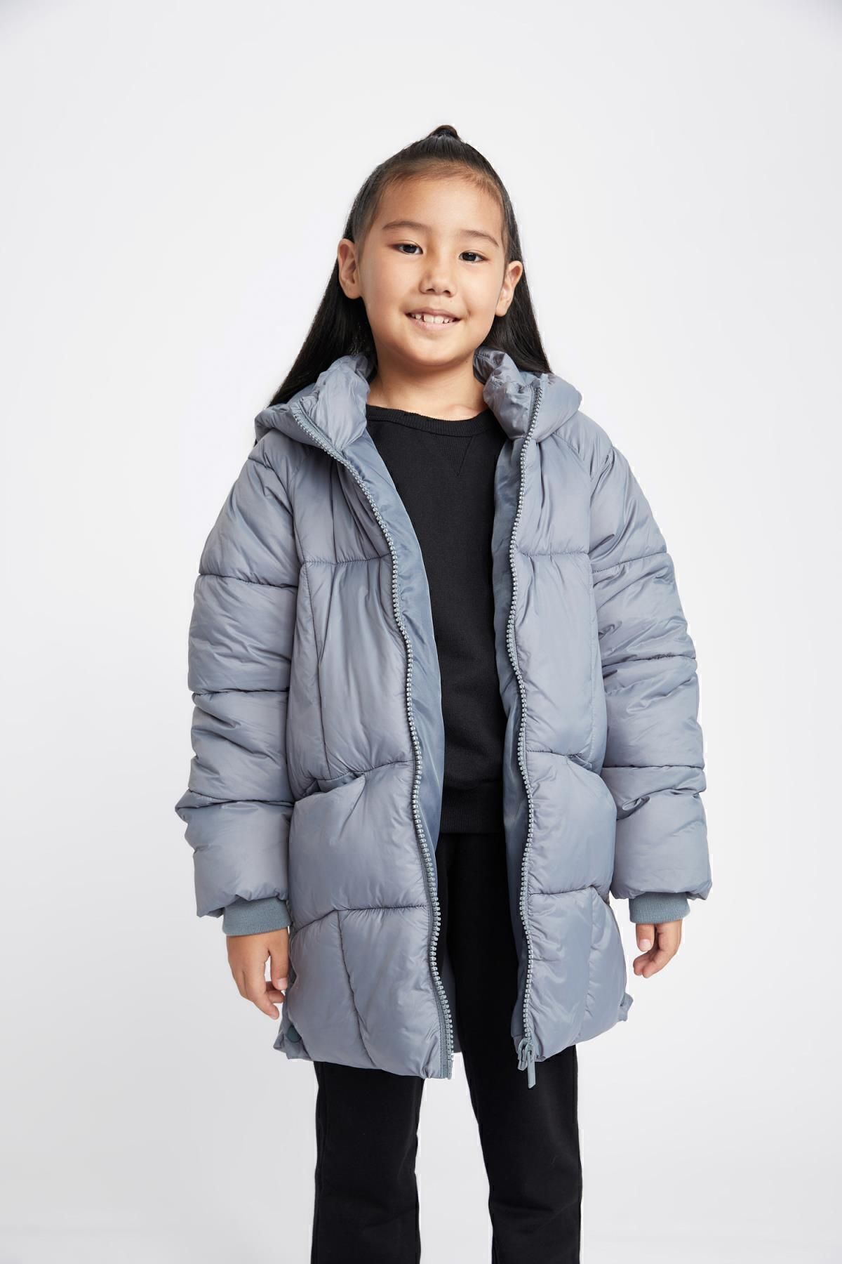 DeFacto-Girl - Water Repellent Hooded Coat A0900a823au 4