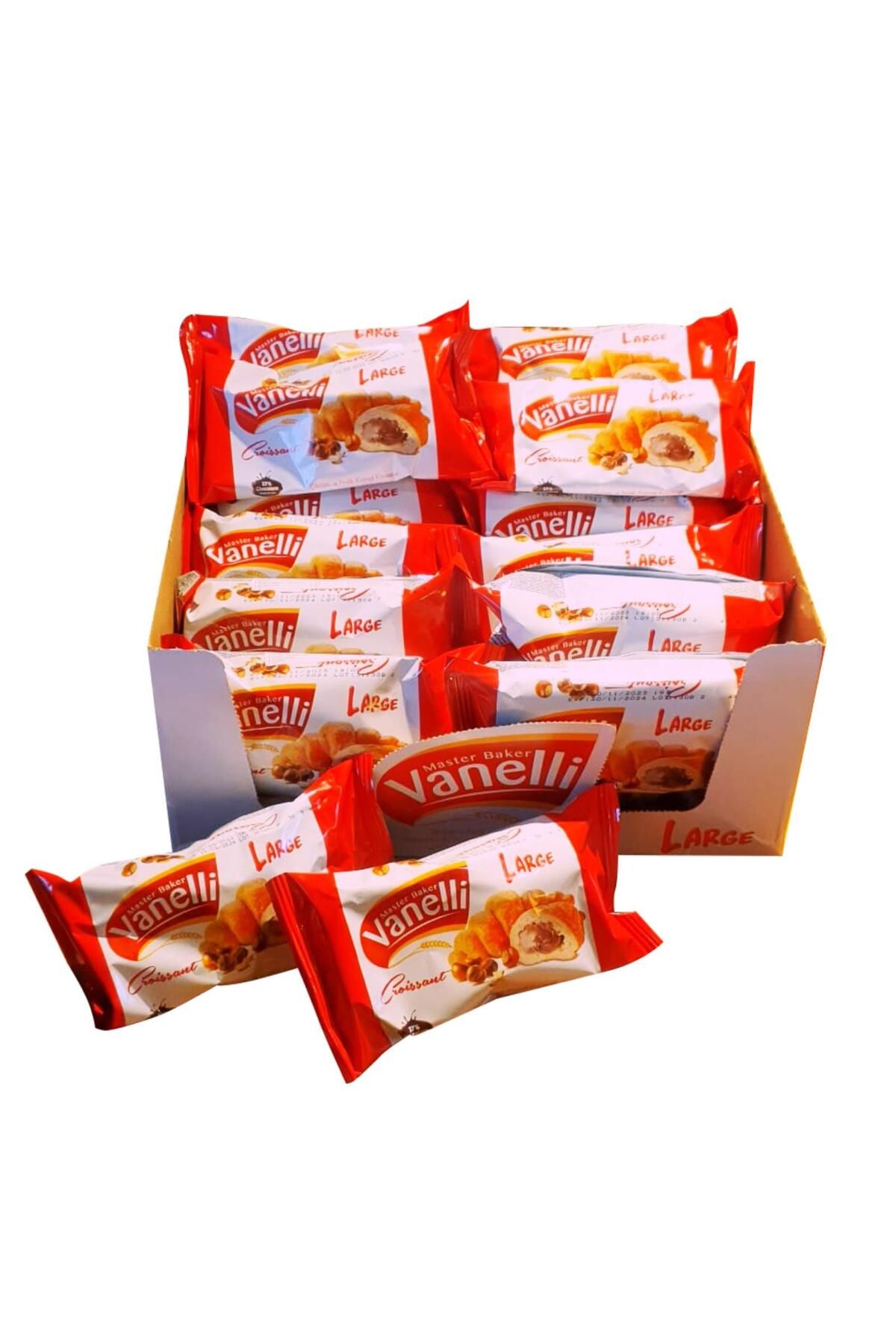 Vanelli Çikolatalı Fındık Soslu Kruvasan 30g*24 Adet