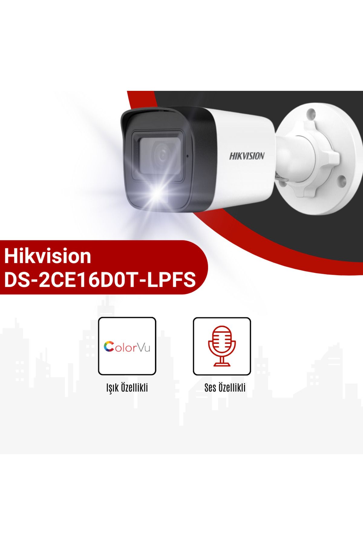 Hikvision 2ce16-d0t-exlpf 2mp Gece Renkli Görüşlü Bullet Kamera