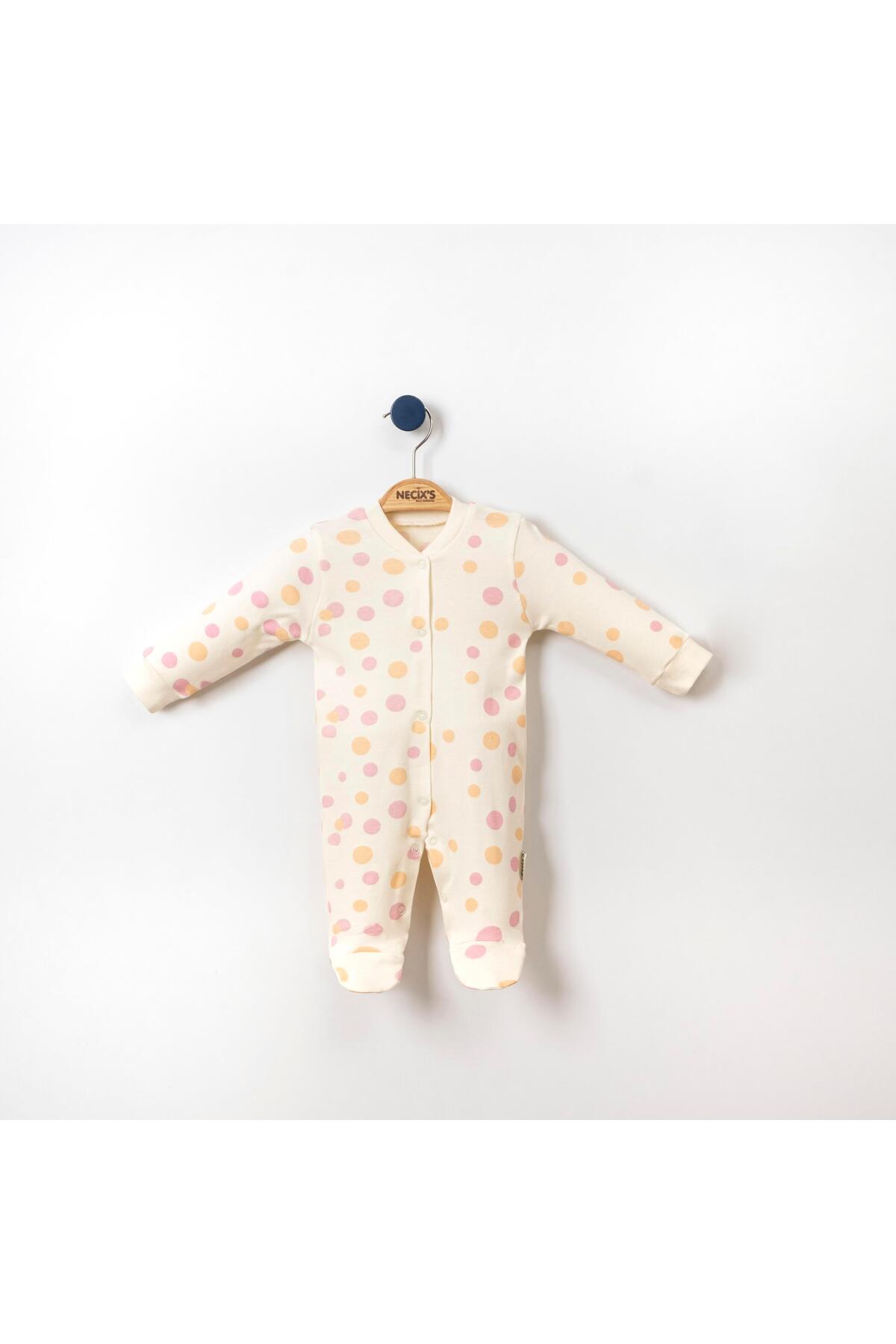 Lolons Kaplancık Ve Puantiye Temalı Çıtçıtlı Üçlü Patikli Kız Bebek Tulum Pembe fotoğrafı 2 (önizleme)