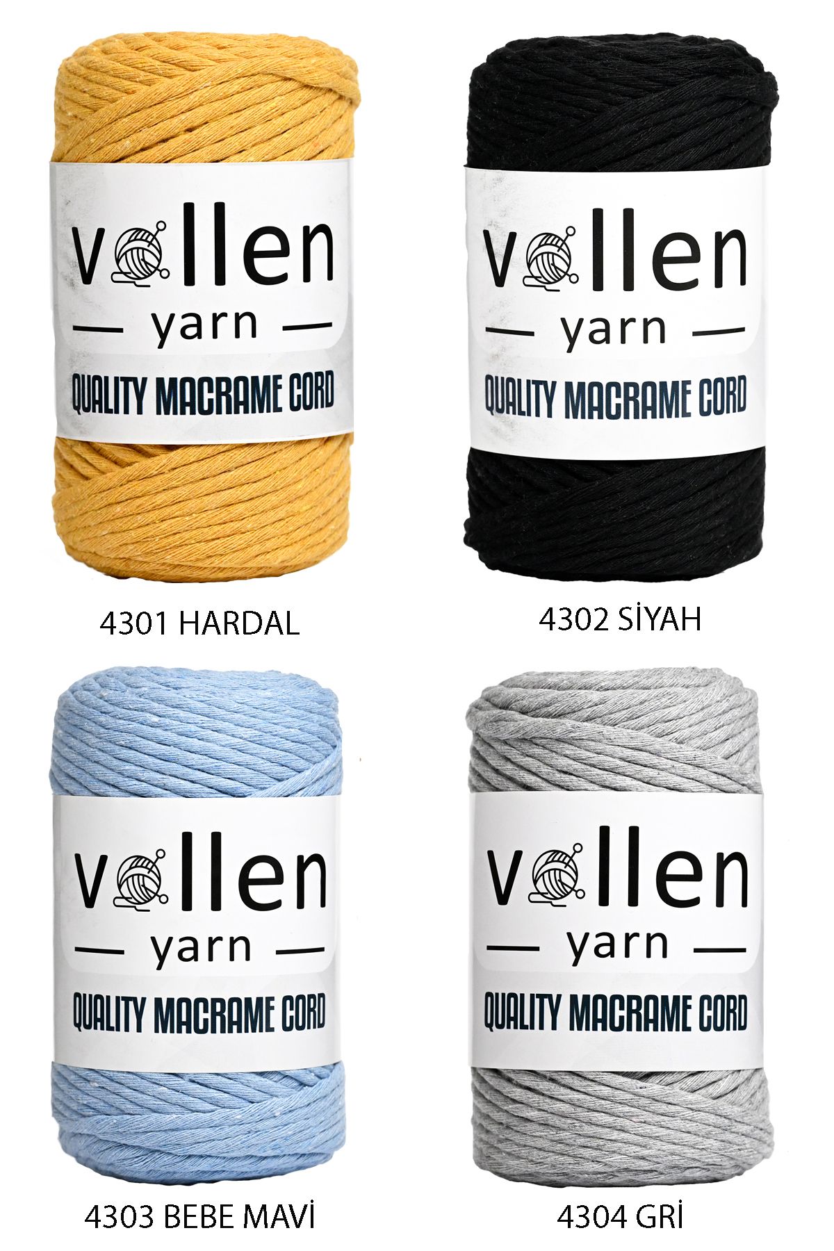 vollen yarn-Scanned Macrame Yarn, 3mm Single Twist, Macrame Knitting Yarn, Scannable Cotton Macrame 2