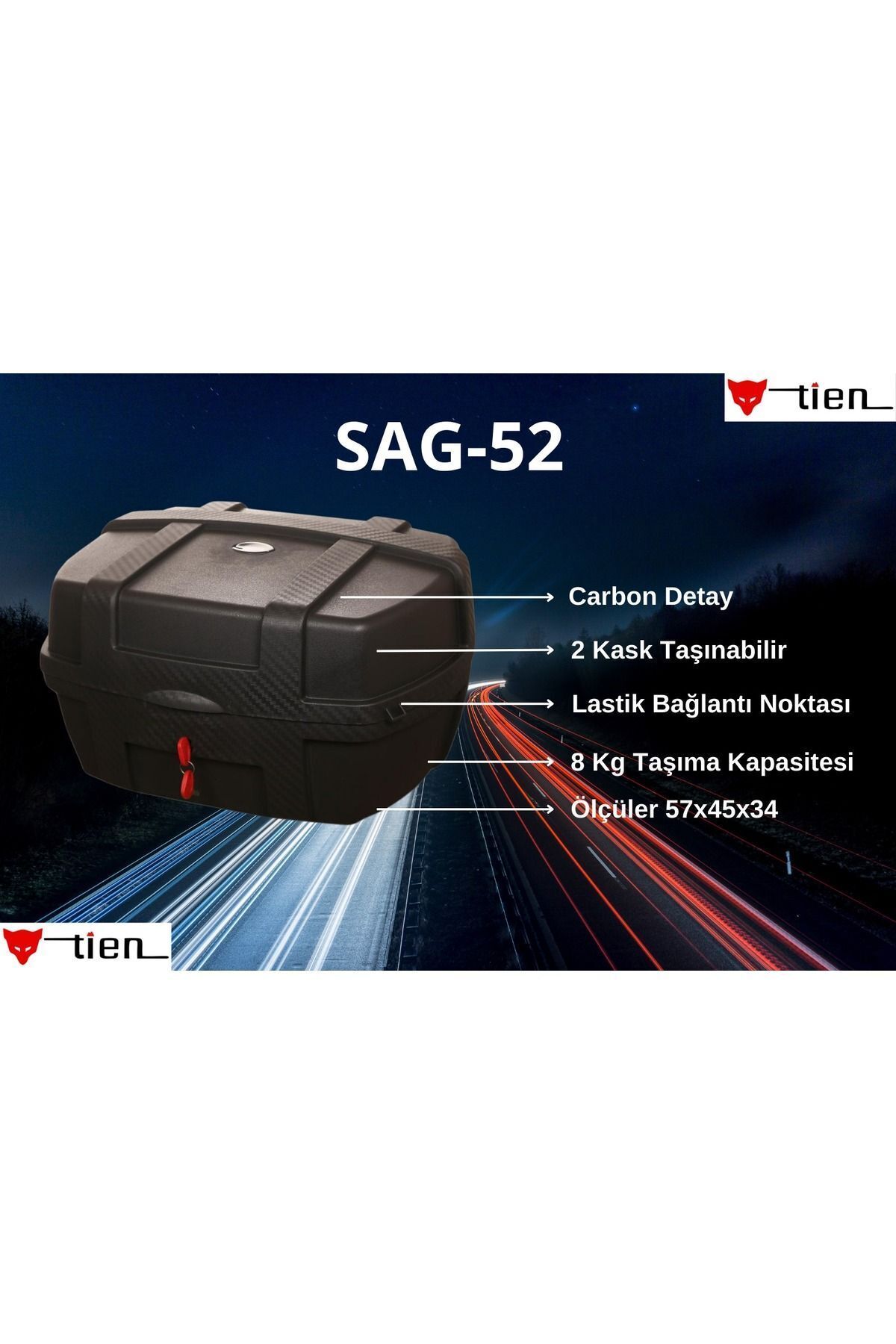 TİEN MOTOR 52 Litre Motosiklet Çantası