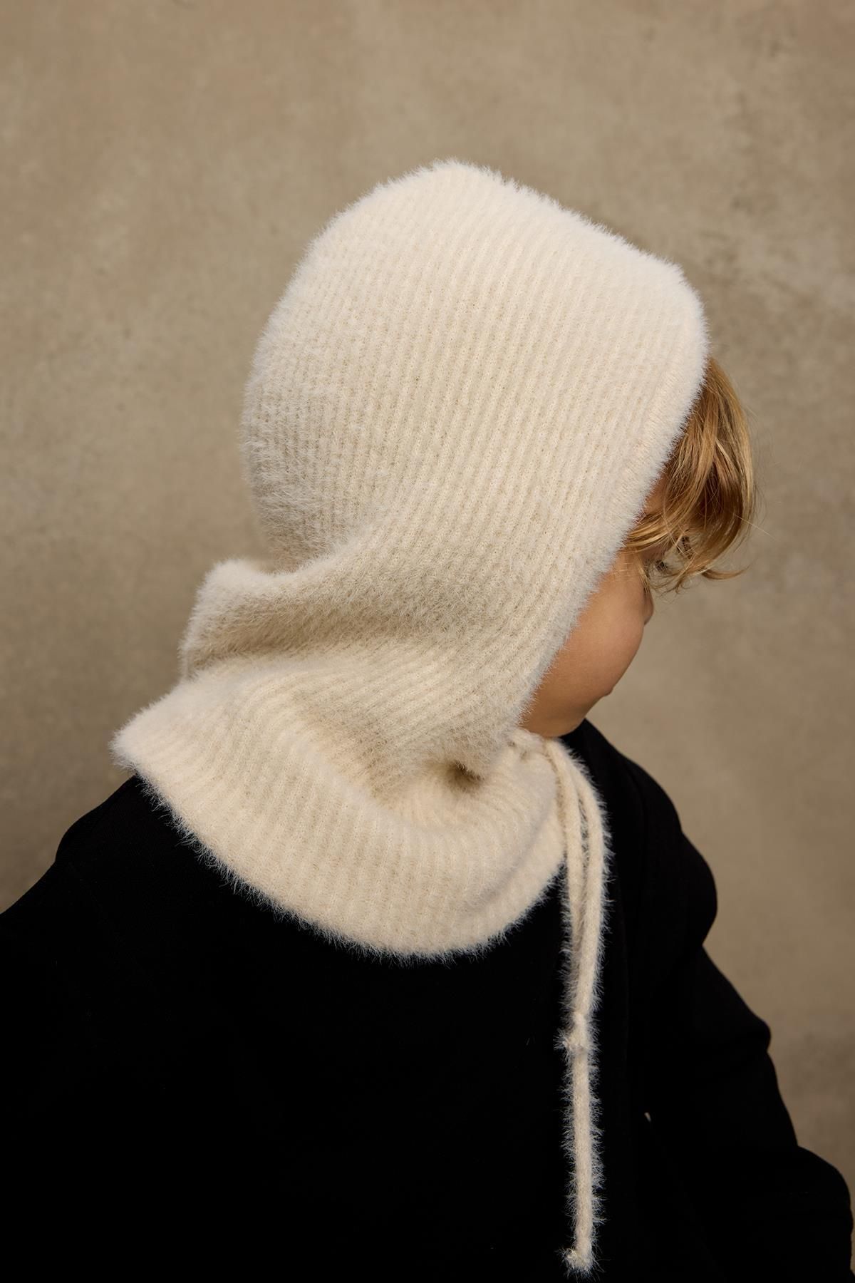 Fahhar Kids-Stone Colored Soft Balaclava Beret 3