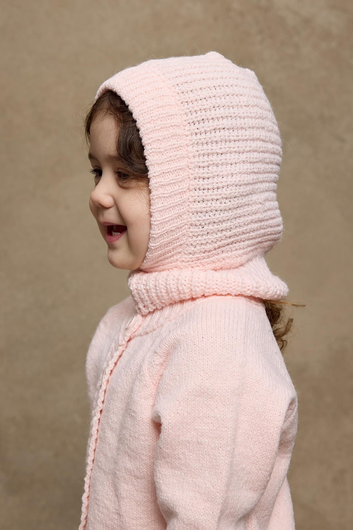 Fahhar Kids-Pink Knitted Children's Balaclava - Beanie Design 2