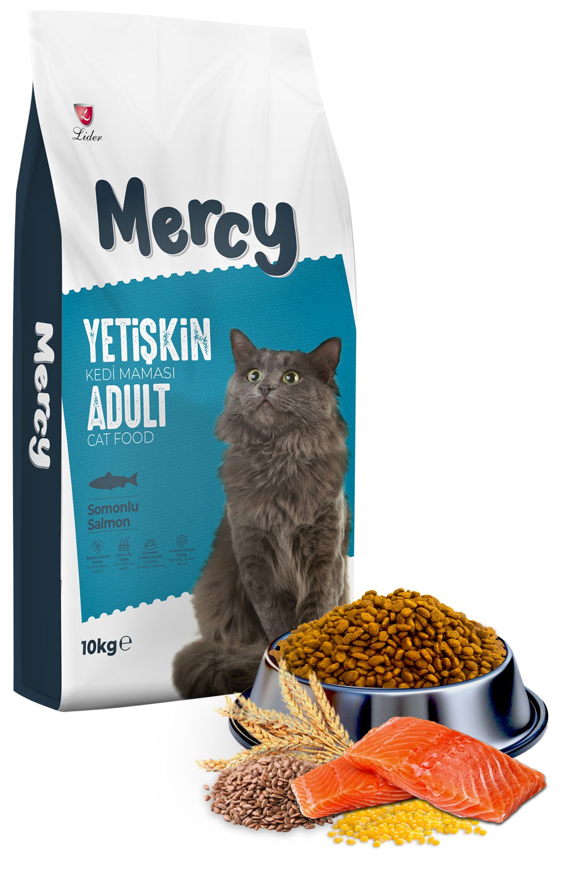 Mercy Somonlu Yetişkin Kedi Maması 10 Kg