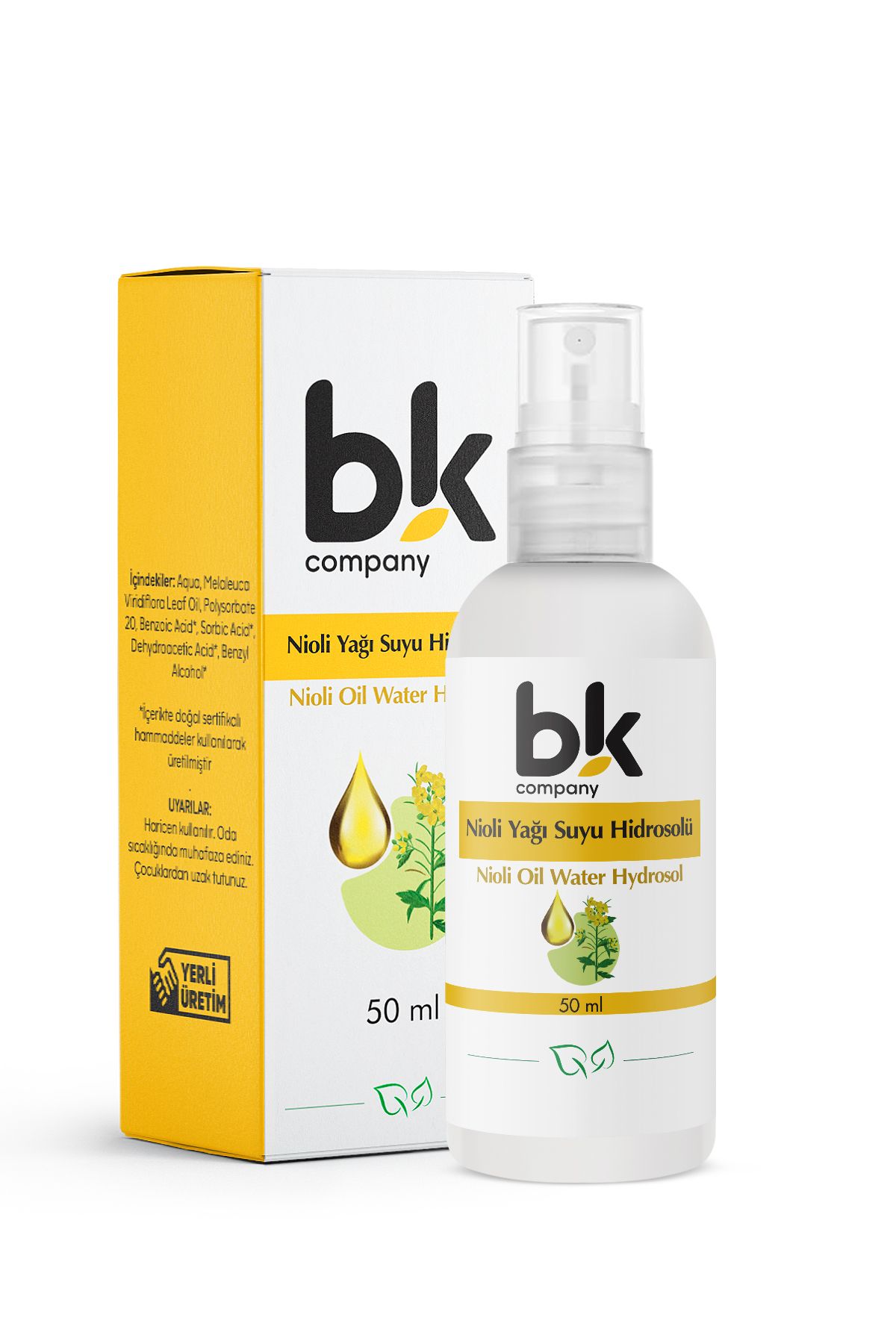 BK COMPANY Nioli Yağı Suyu - Genital Enfeksiyon Giderici Ve Koku Önleyici Sprey 50 ml