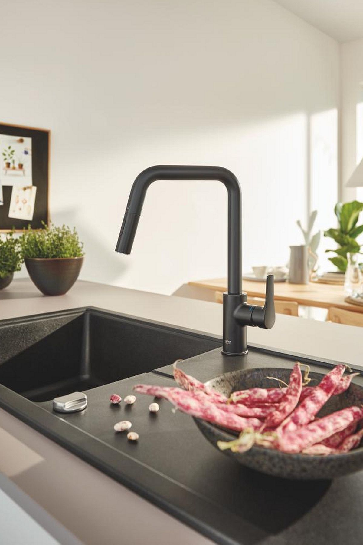 Grohe-Eurosmart Swan Tubular Sink Faucet, Matte Black - 306192430 5