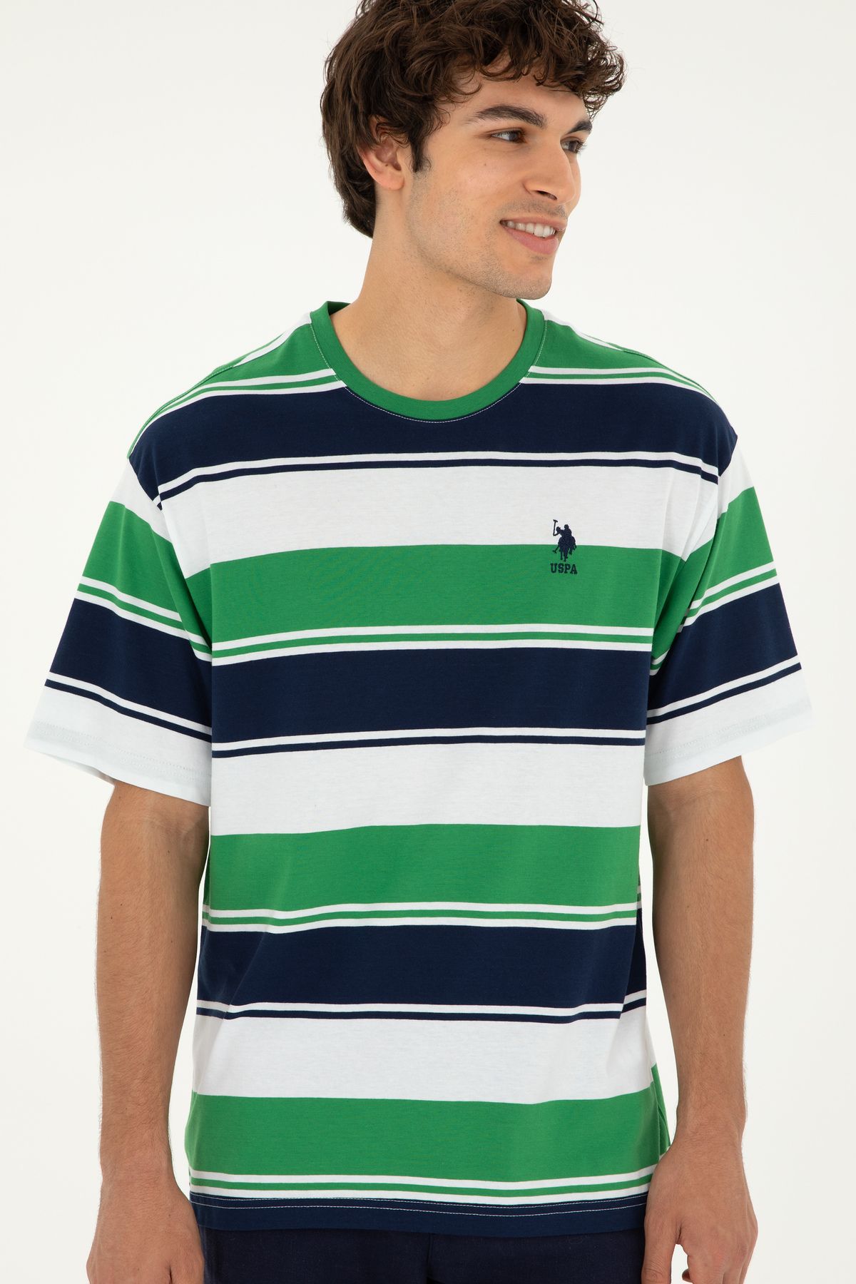 U.S. Polo Assn.-تي شيرت أخضر للرجال 50282028 -VR054 3