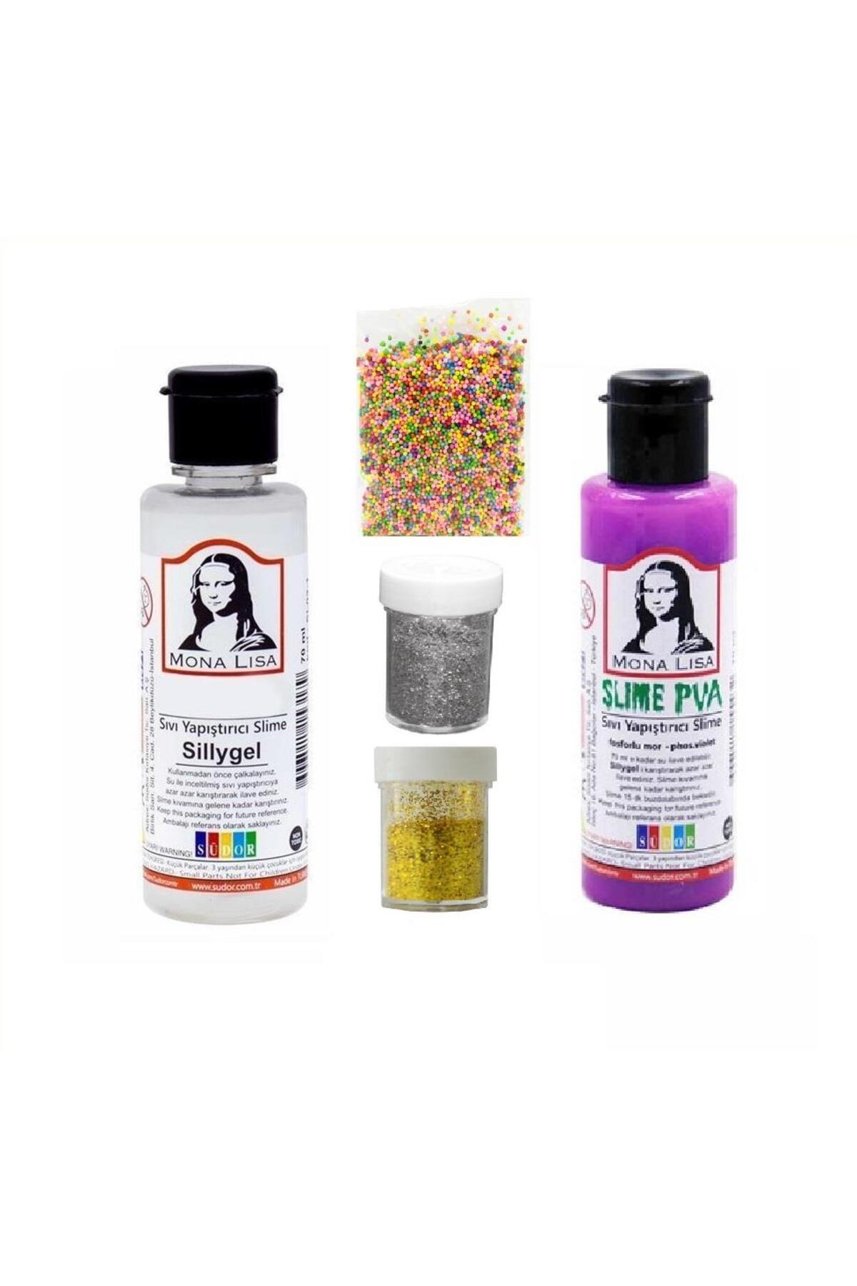 Südor Slime Seti Fosforlu Mor Renk 70 ML Renkli Slaym Sılaym Seti