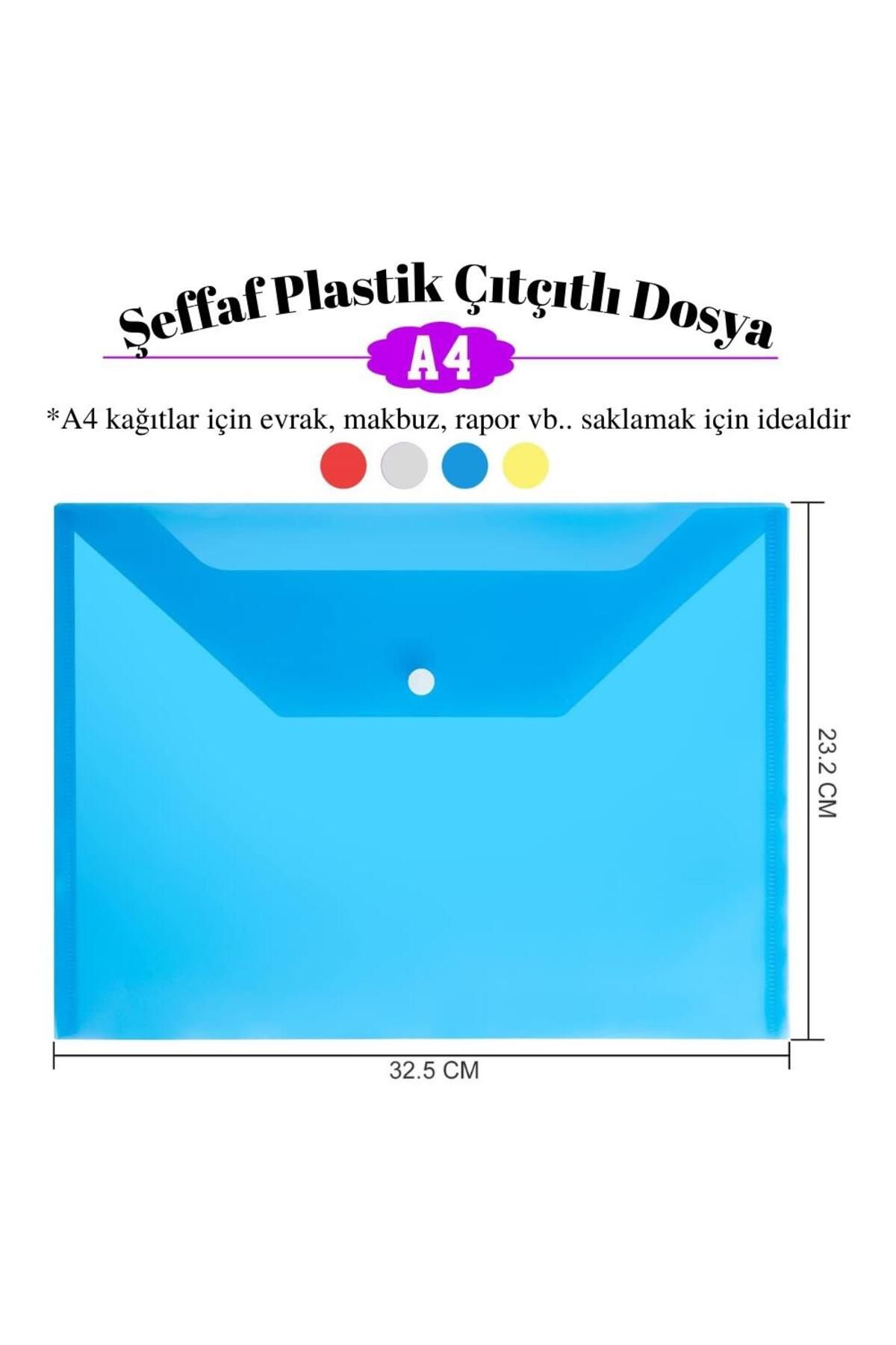 Artlantis-A4 Red Transparent Colored Envelope File with Snap Fasteners 1 Piece Snap File 1 Piece 5