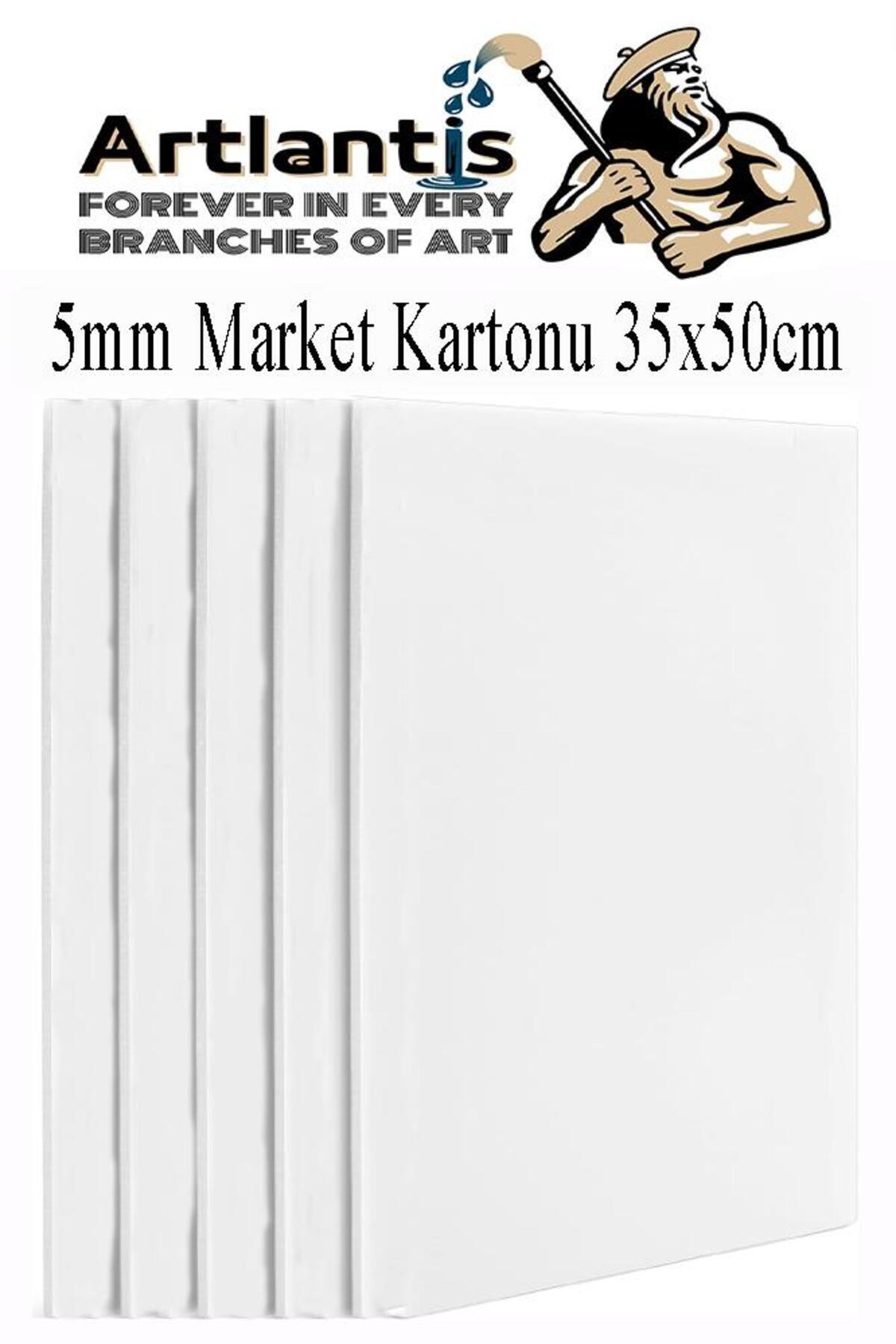 Artlantis Maket Kartonu Beyaz Fotoblok 5 mm 35x50 cm 5 Adet Hobi Sanat Okul Köpüklü Straforlu Maket Kartonu
