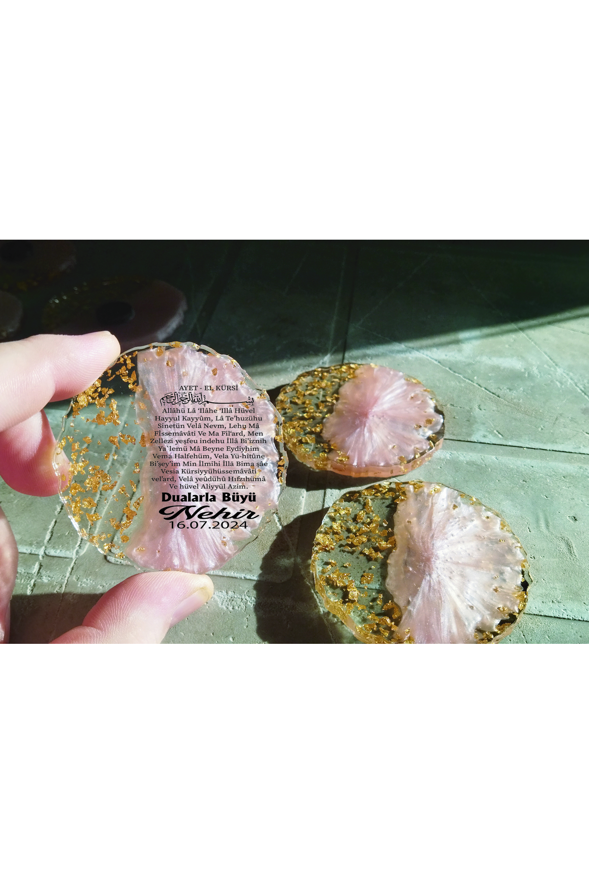 ErenAksesuar Pembe Epoksi Magnet 15 Adet Sünnet Doğum Günü Mevlüt Söz Nişan Nikah Kına Düğün Kuran Hediyelik fotoğrafı 4 (önizleme)