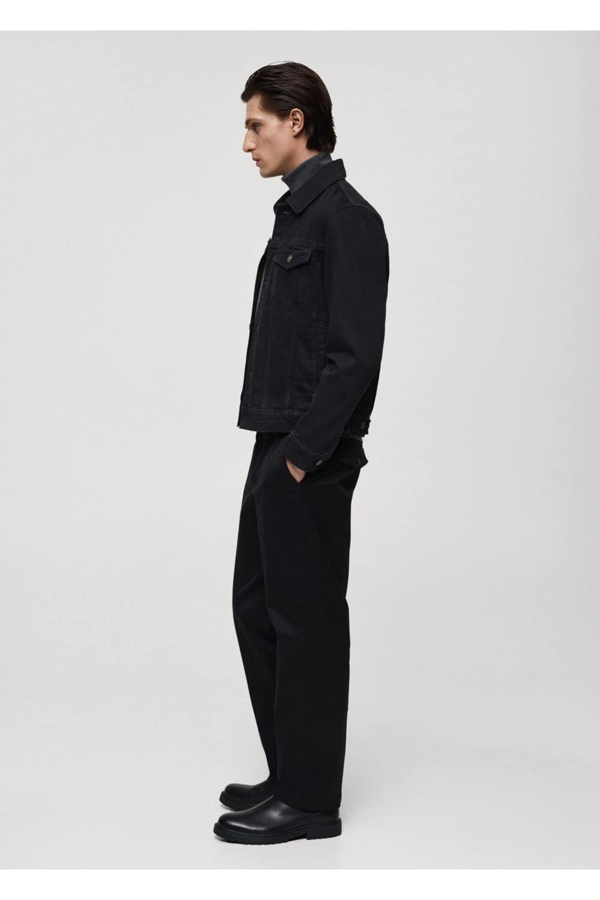 کت مشکی مردانه سیاه CEP DENiM یقه اورجینال MANGO Man