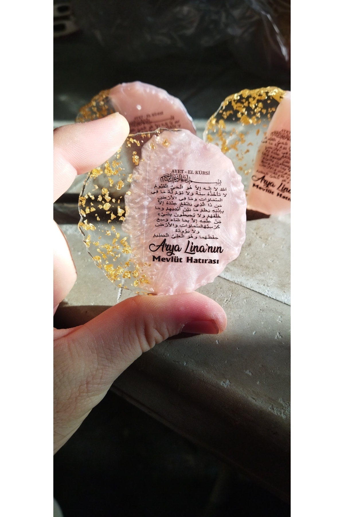 ErenAksesuar Pembe Epoksi Magnet 15 Adet Sünnet Doğum Günü Mevlüt Söz Nişan Nikah Kına Düğün Kuran Hediyelik fotoğrafı 7 (önizleme)