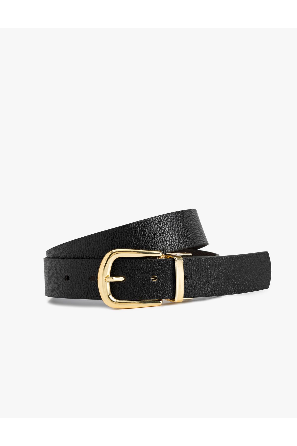 Koton-Faux Leather Metal Buckle Belt 1