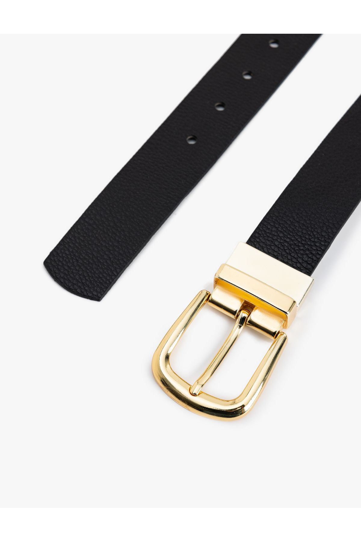 Koton-Faux Leather Metal Buckle Belt 3