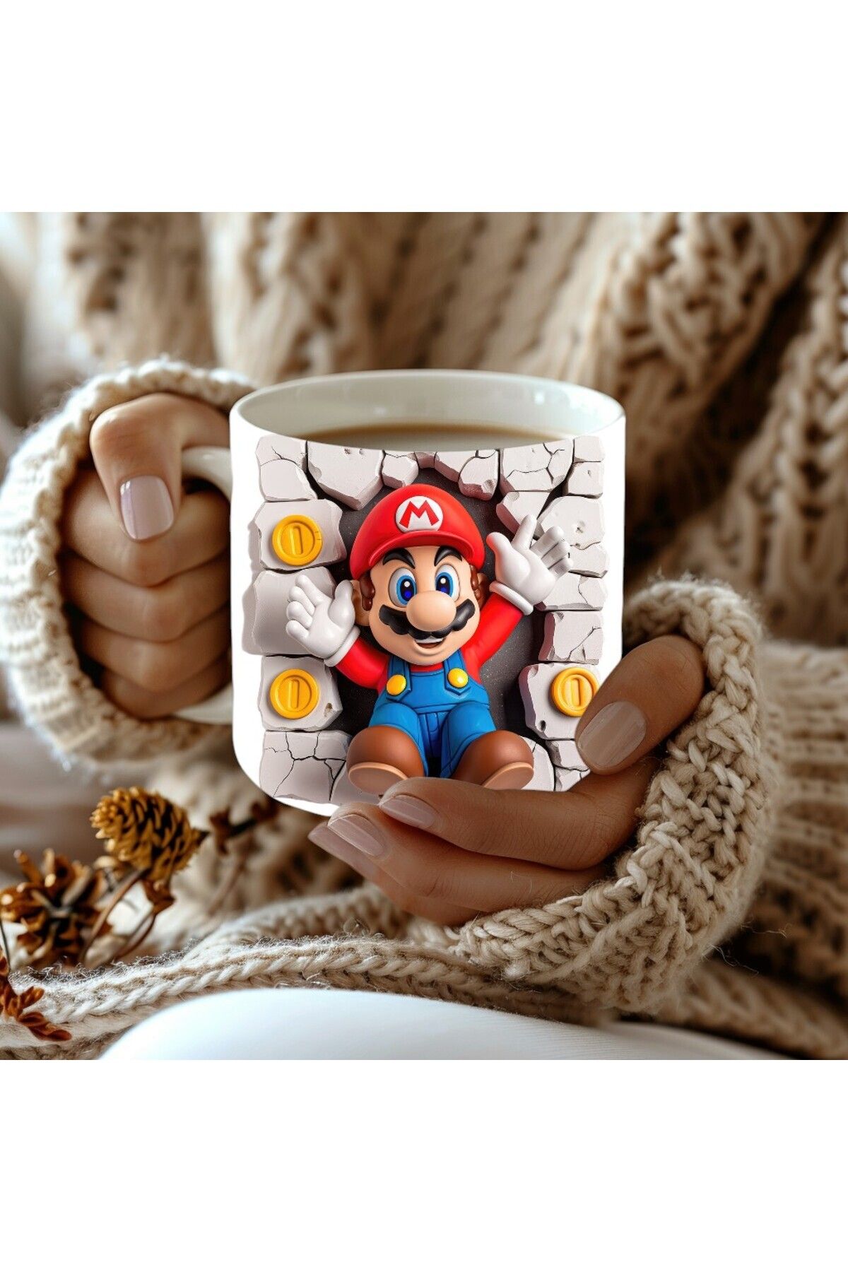 Umul Store-Super Mario Printed 3D Design Ceramic Mug - Gift Mug 6