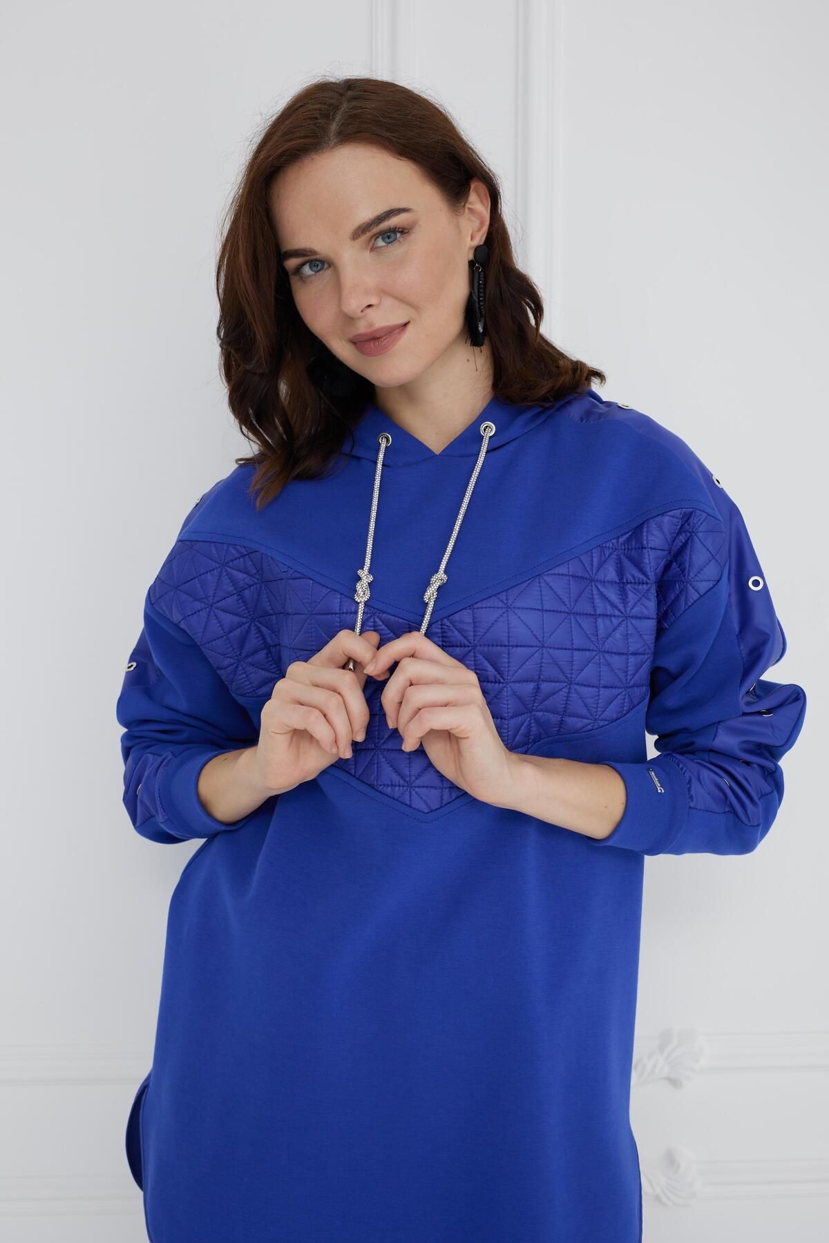 Moodbasic-Blue Kapiteone Detailed Moodbasic Tunic - Mb21.284 4